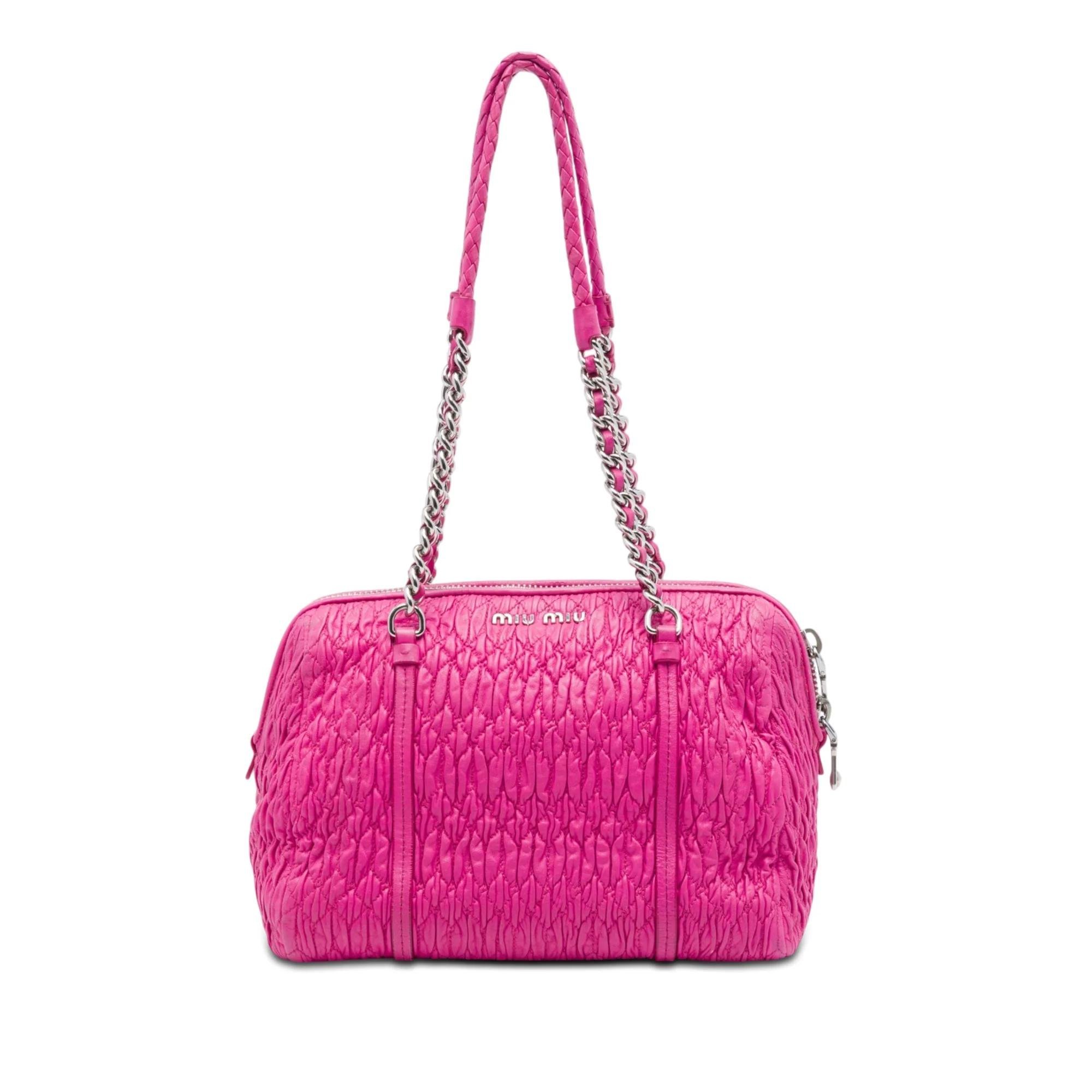 Matelassé pony-style calfskin handbag