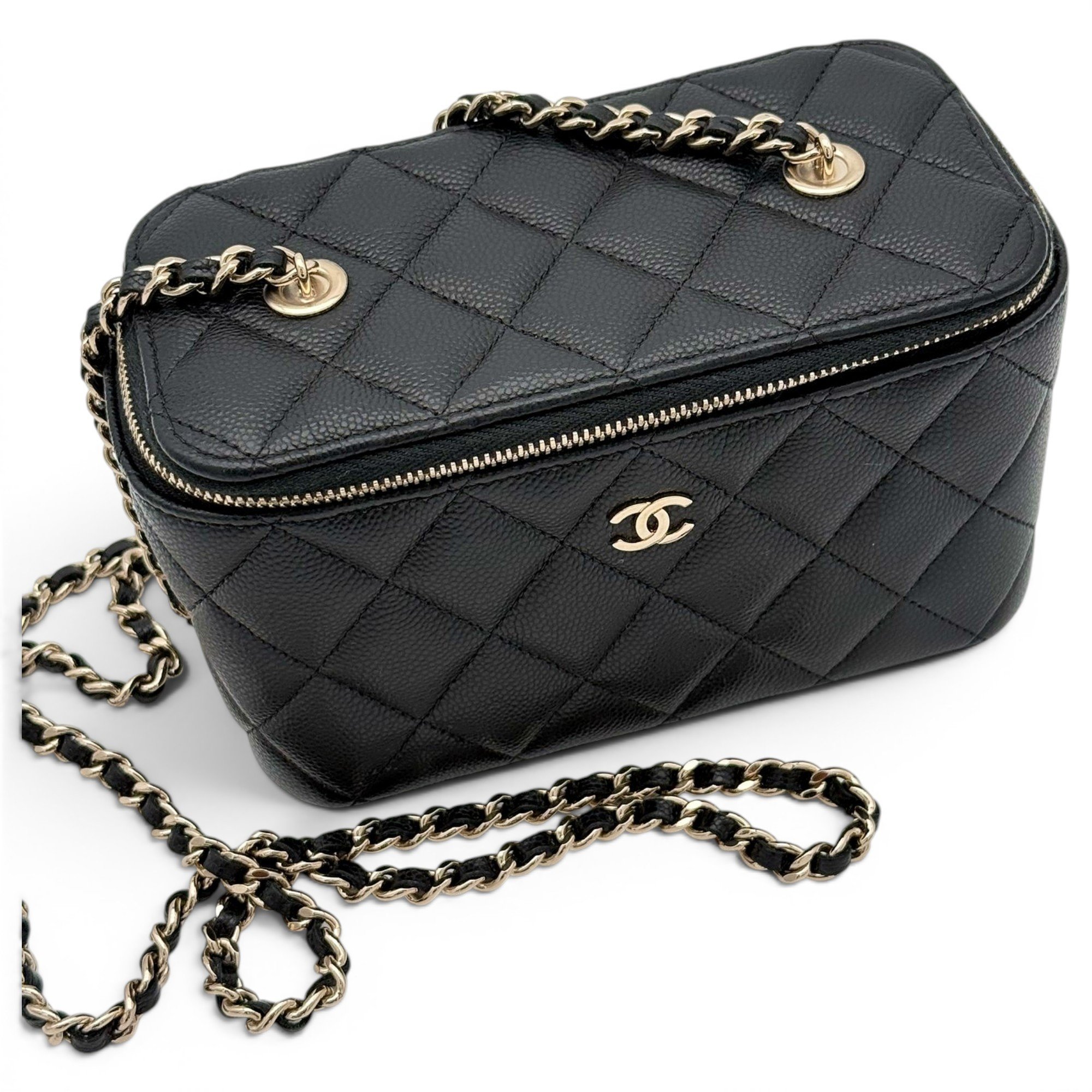 Vanity leather handbag