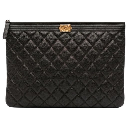 Boy leather clutch bag