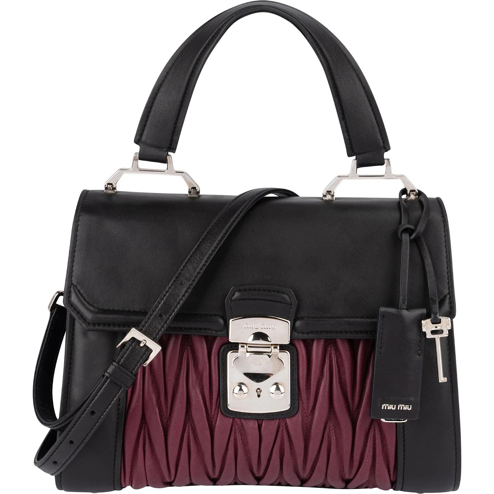 Coffer leather handbag
