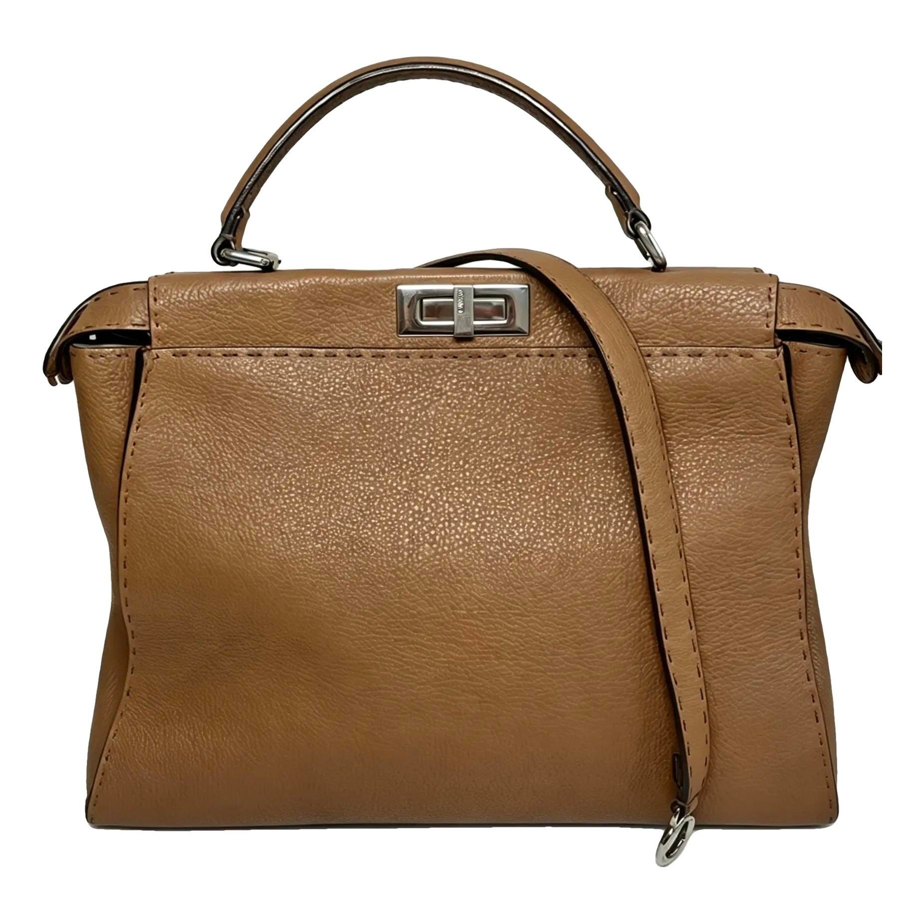 Peekaboo leather handbag