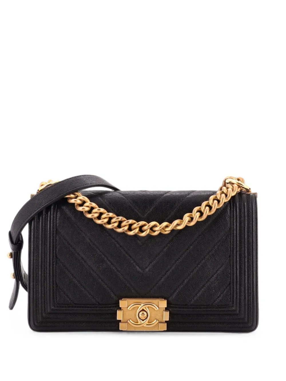 Boy Flap Bag Chevron Caviar Old Medium shoulder bag