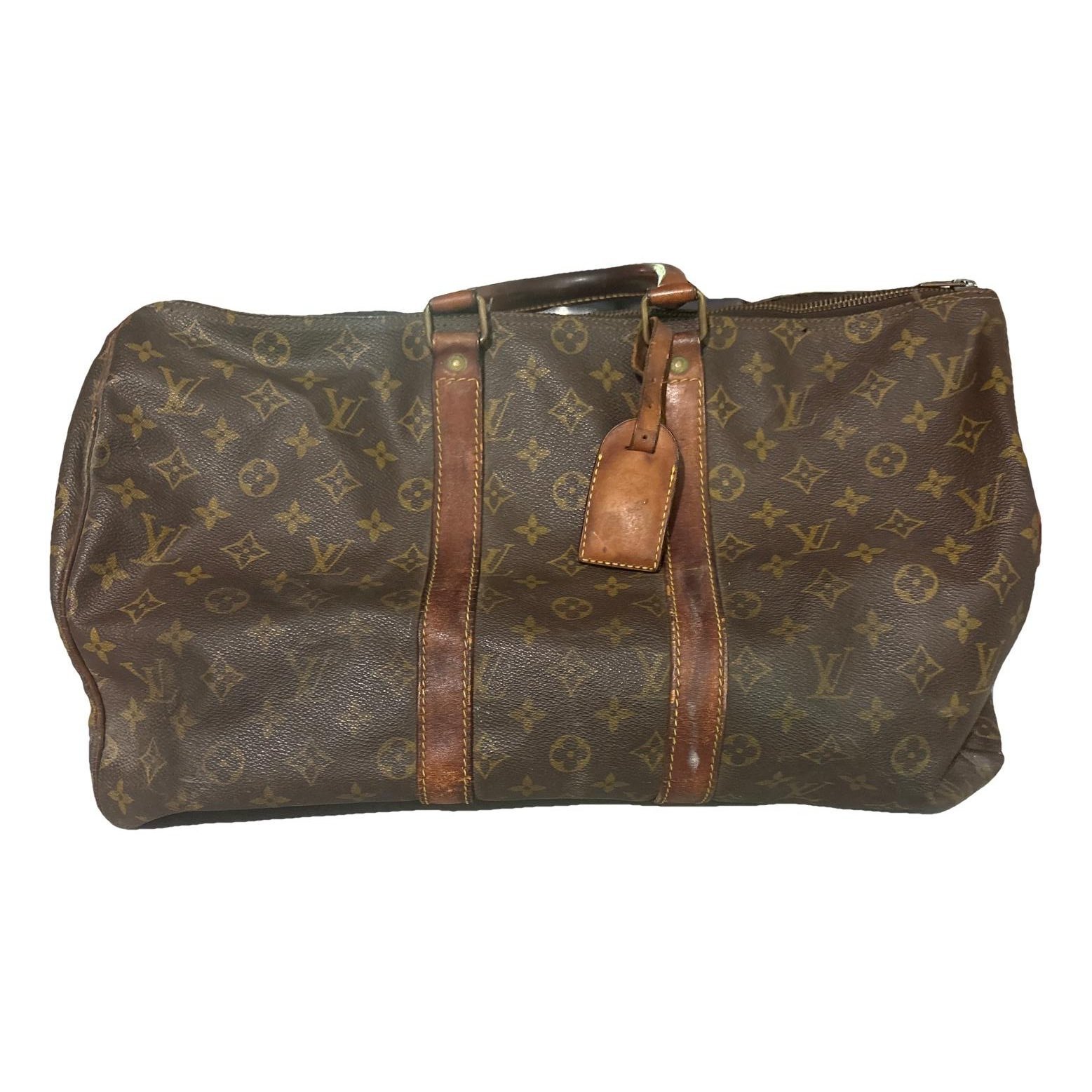 Keepall leather travel bag