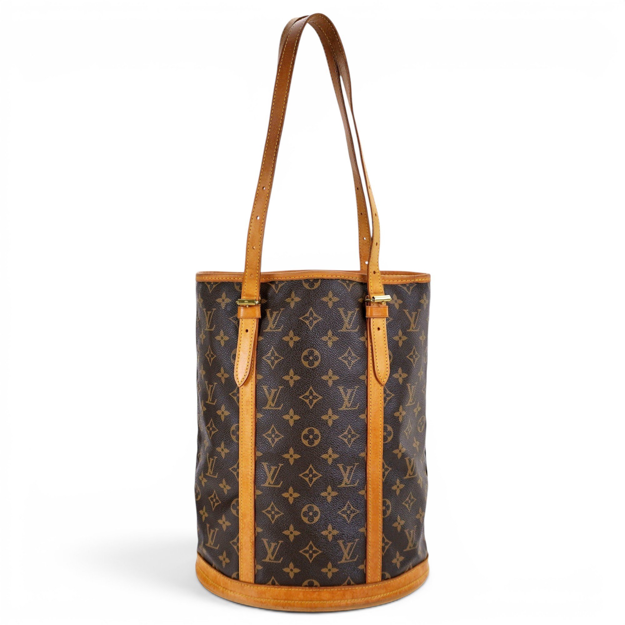 Bucket leather handbag