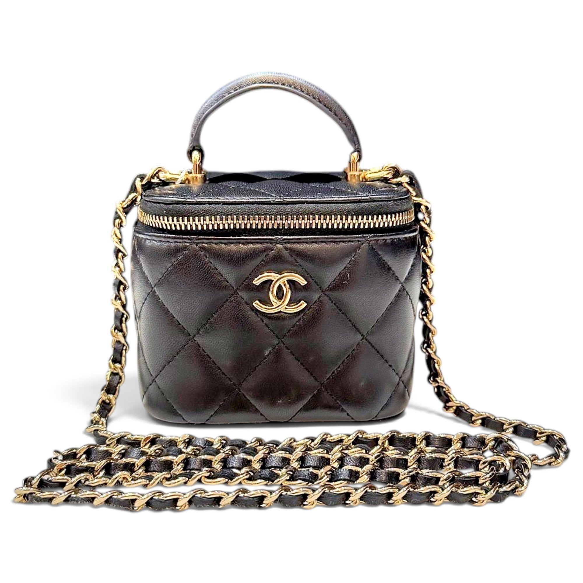 Trendy CC Vanity leather handbag