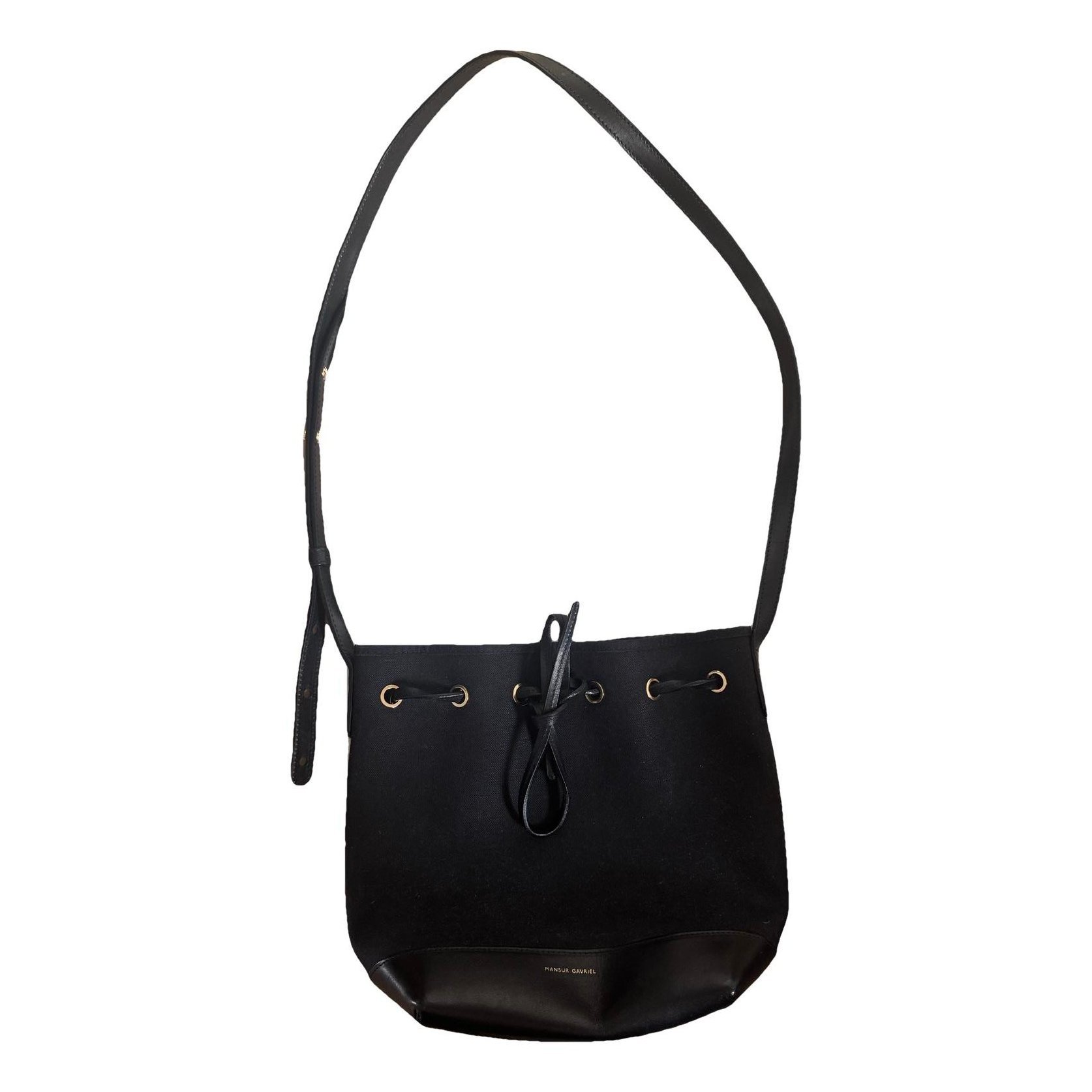 Bucket leather crossbody bag