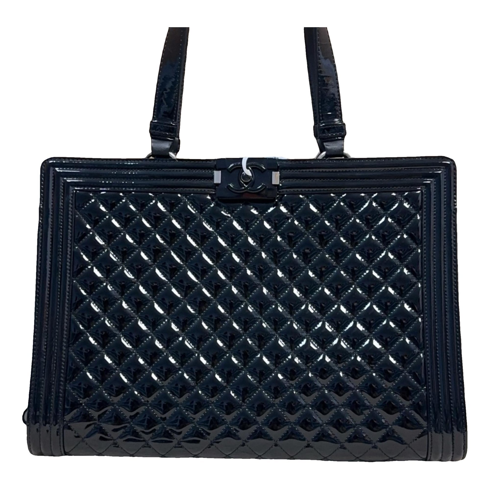 Patent leather handbag