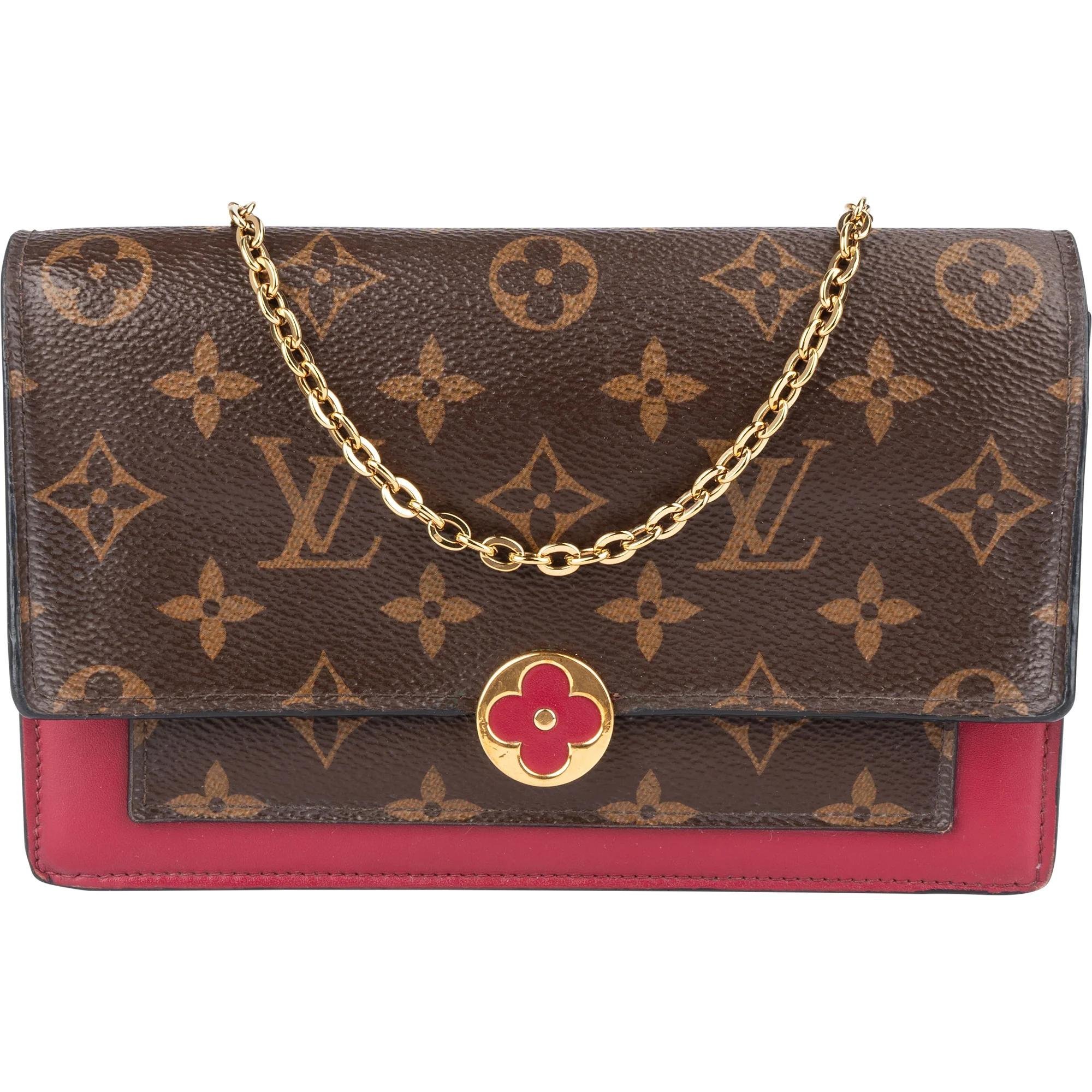 Flore chain leather crossbody bag