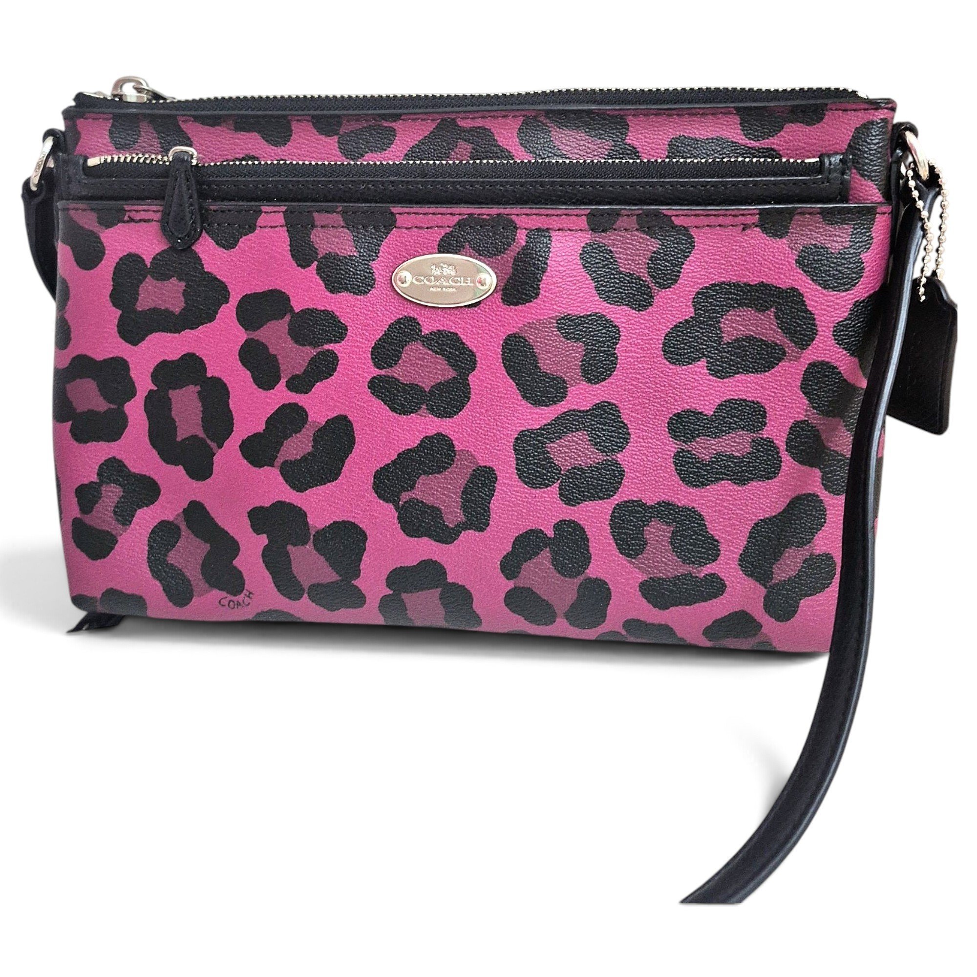Leather clutch bag