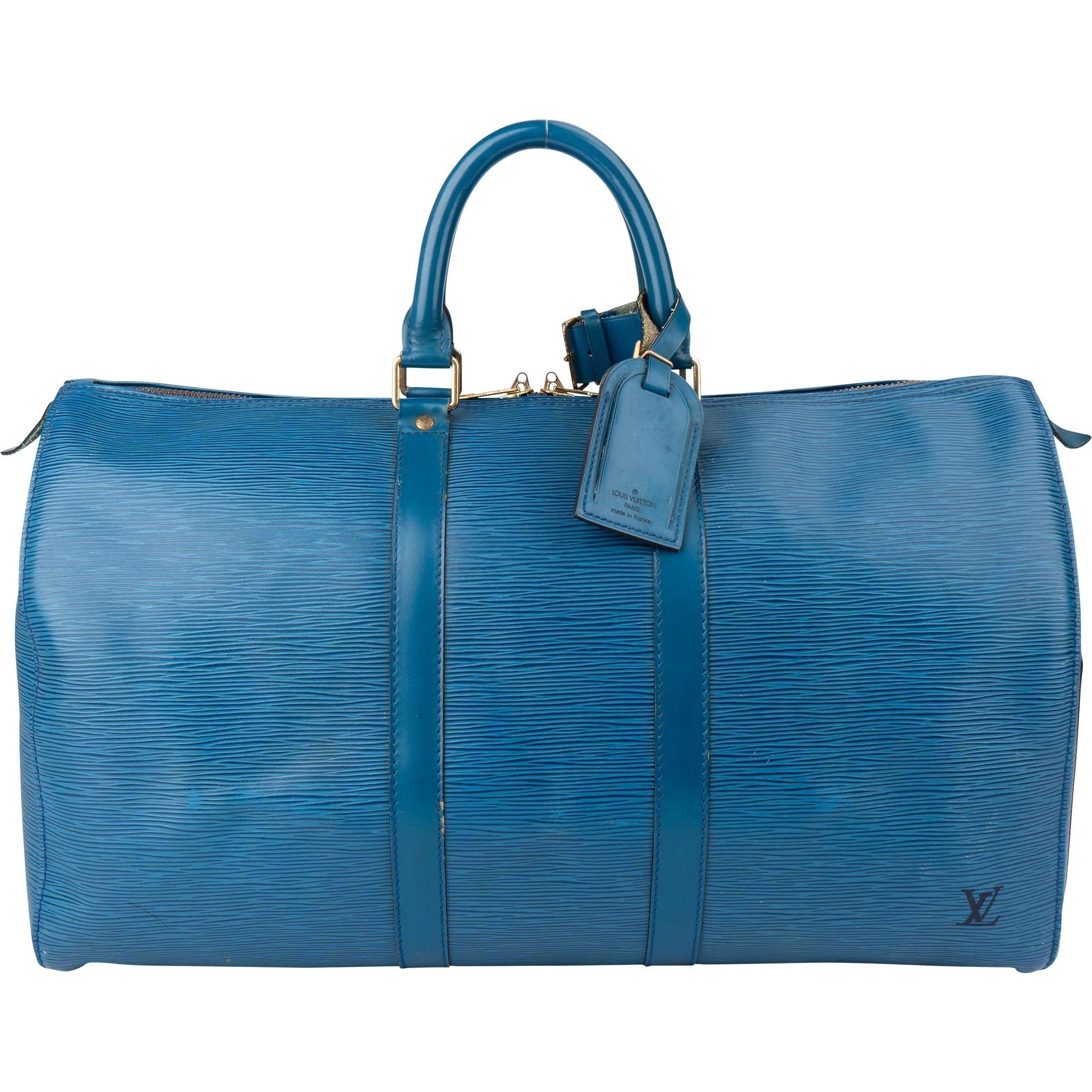 Keepall leather travel bag