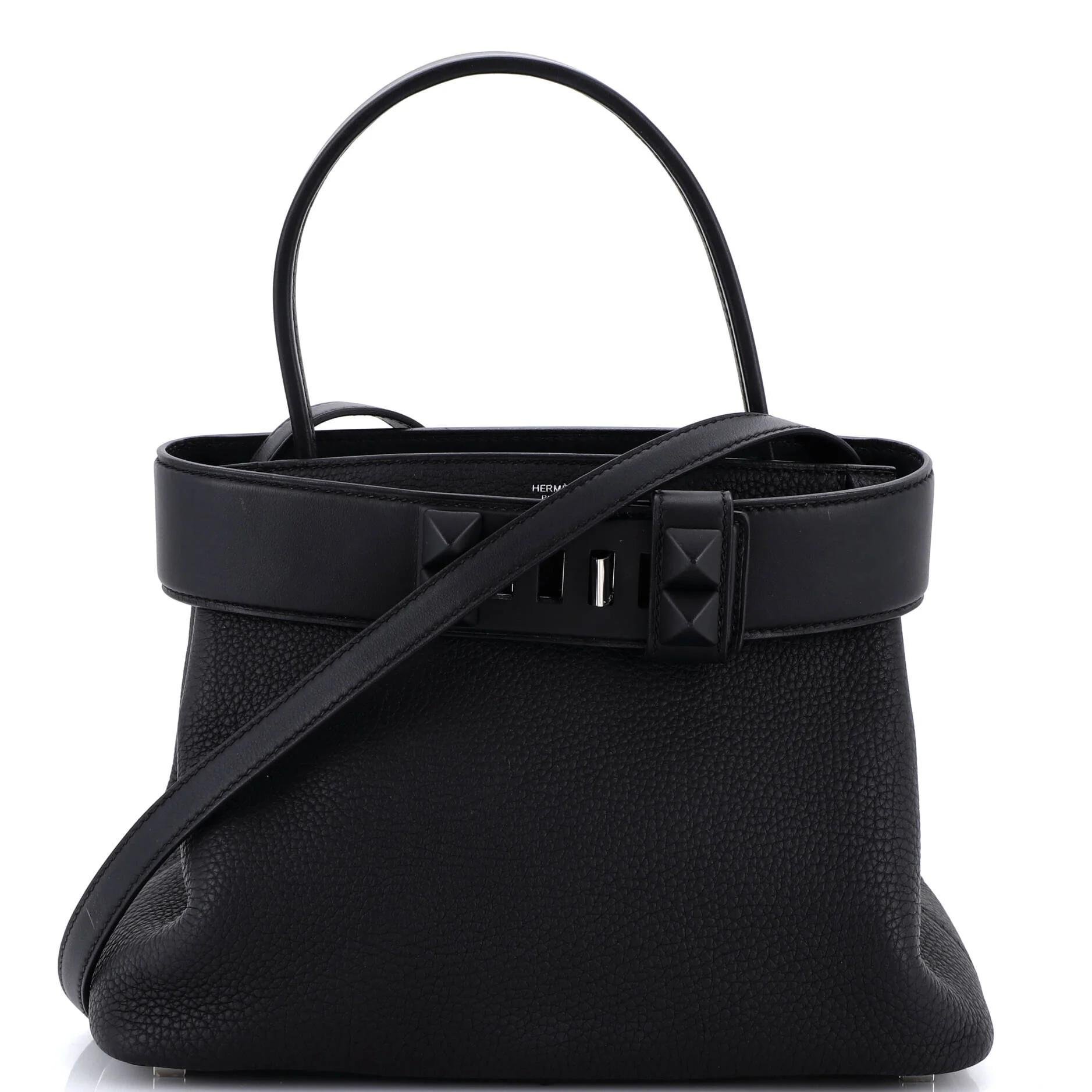 Hermes Medor Handbag Black Togo Leather 2024