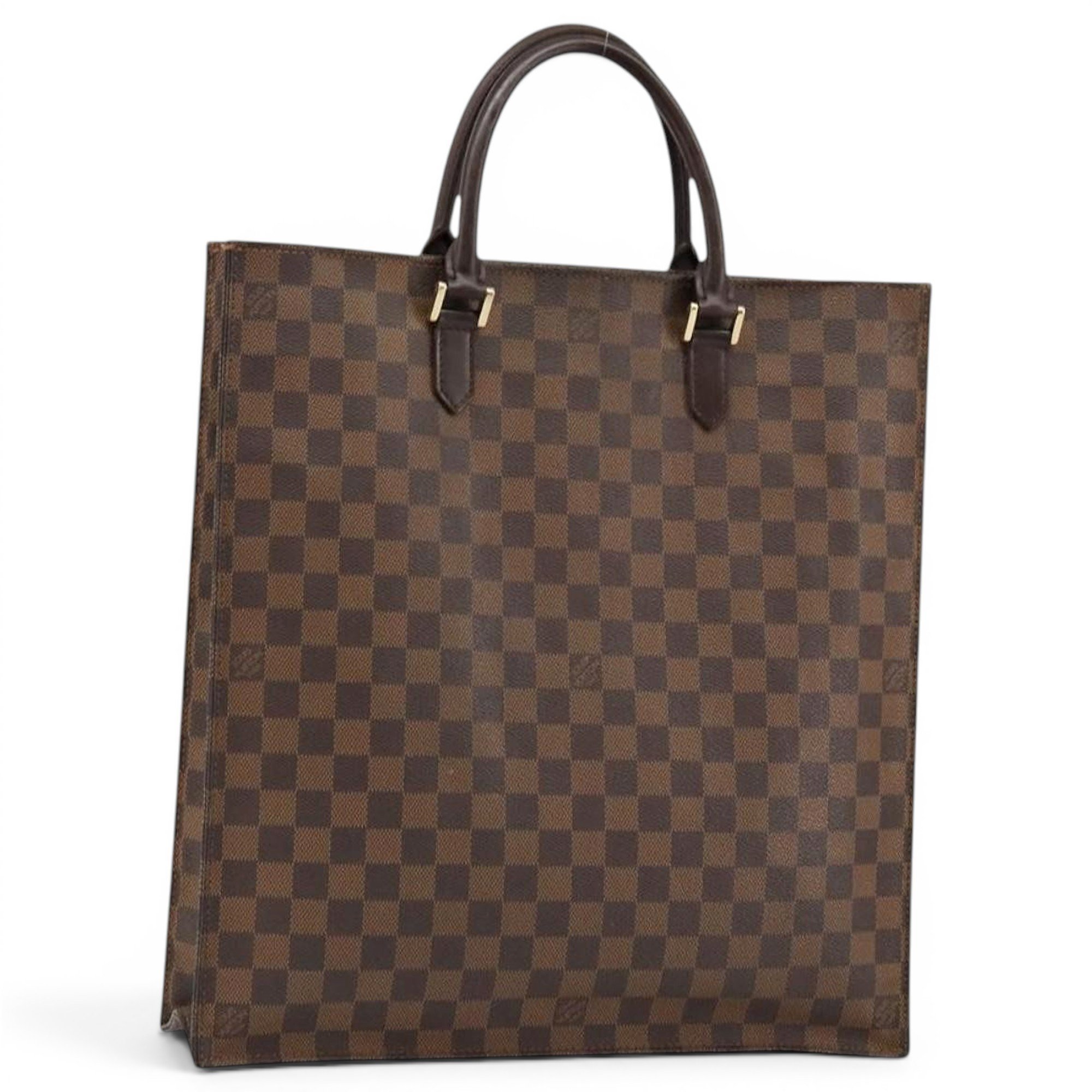 Plat leather handbag
