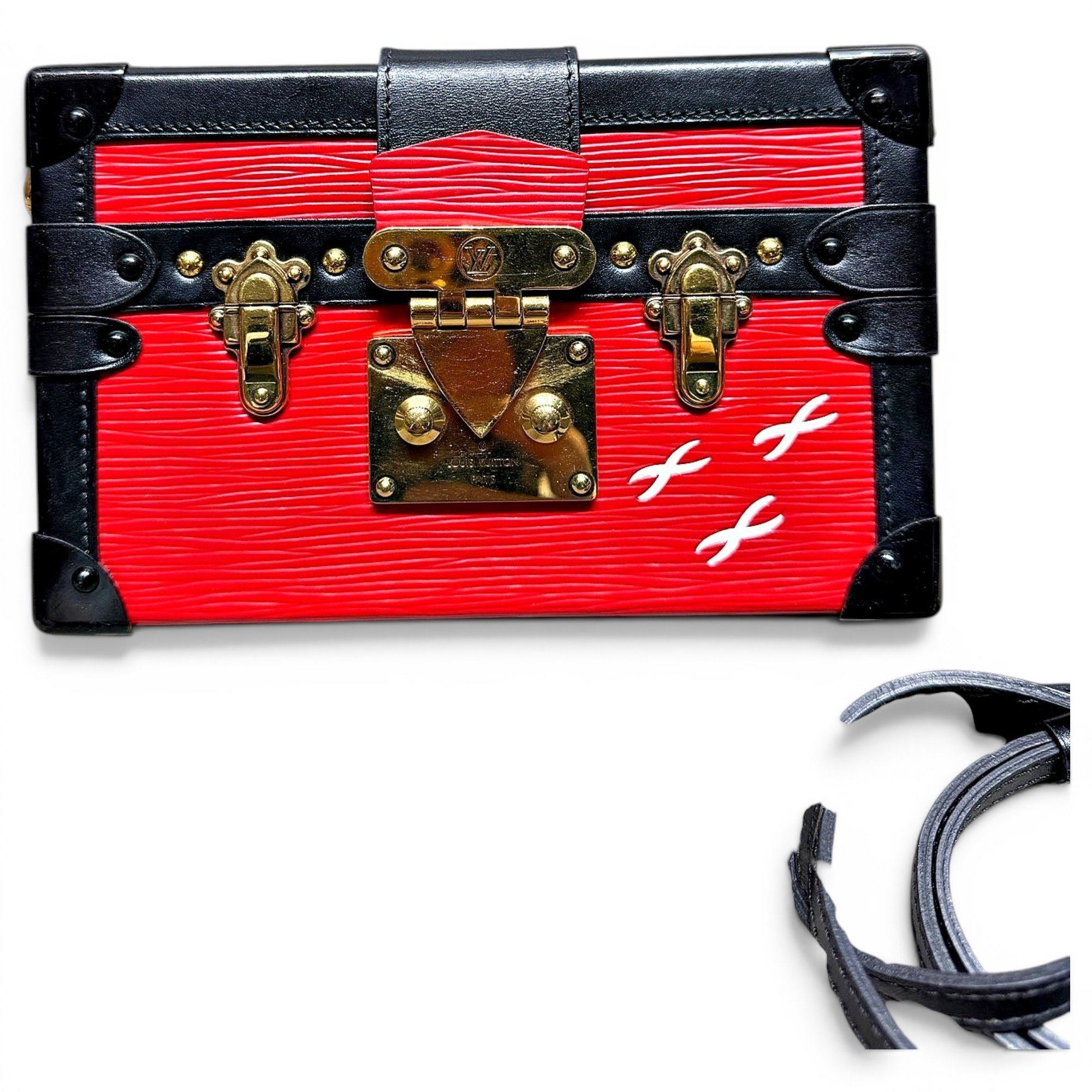 Petite Malle leather crossbody bag
