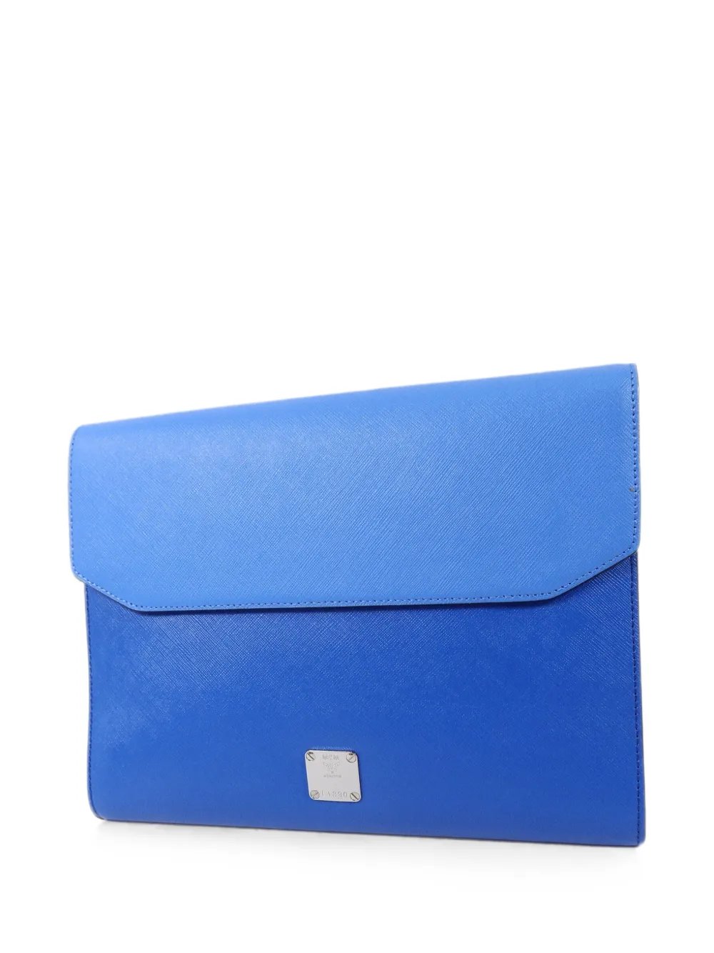 foldover-top logo-plaque clutch bag
