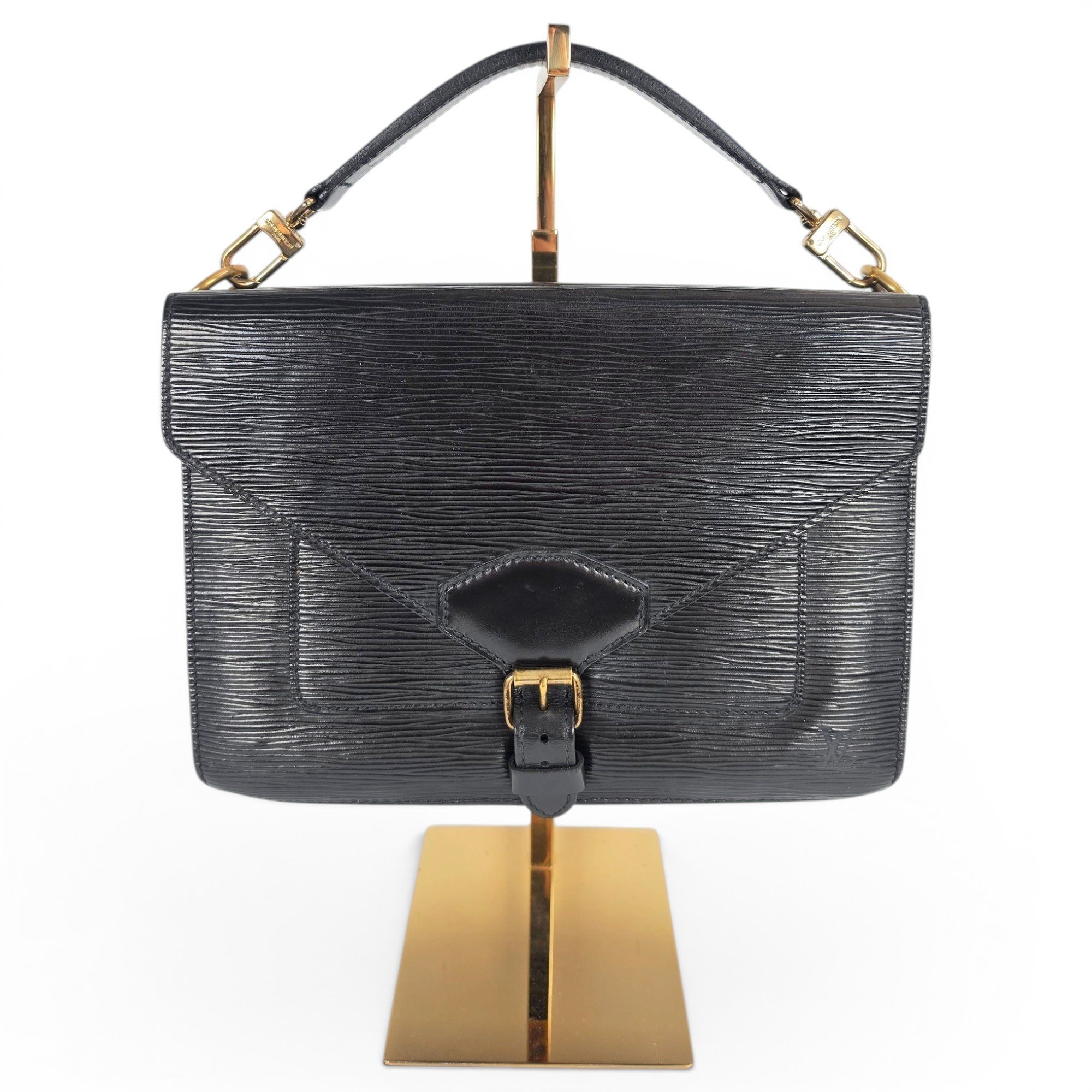 Biface leather handbag