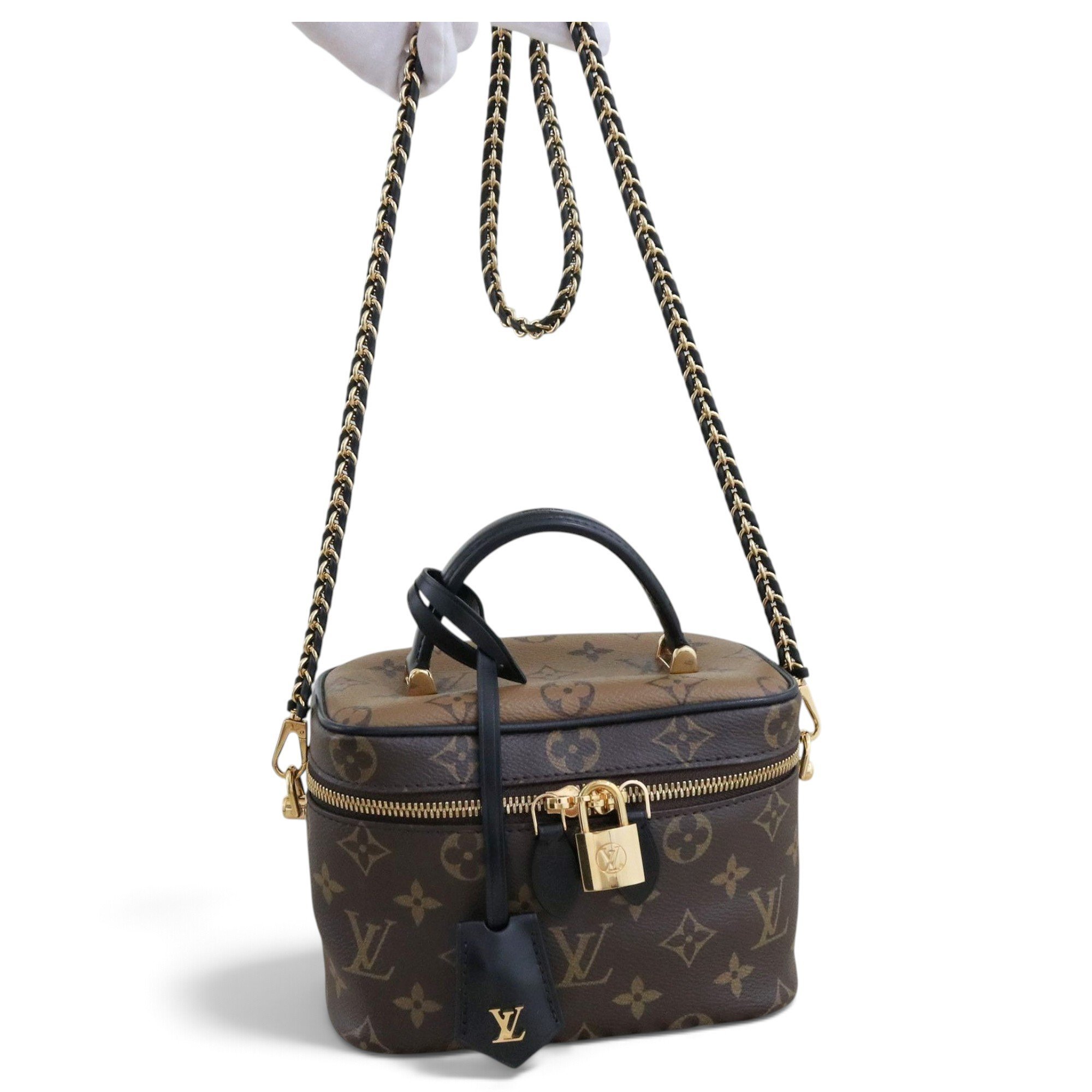 Vanity leather handbag