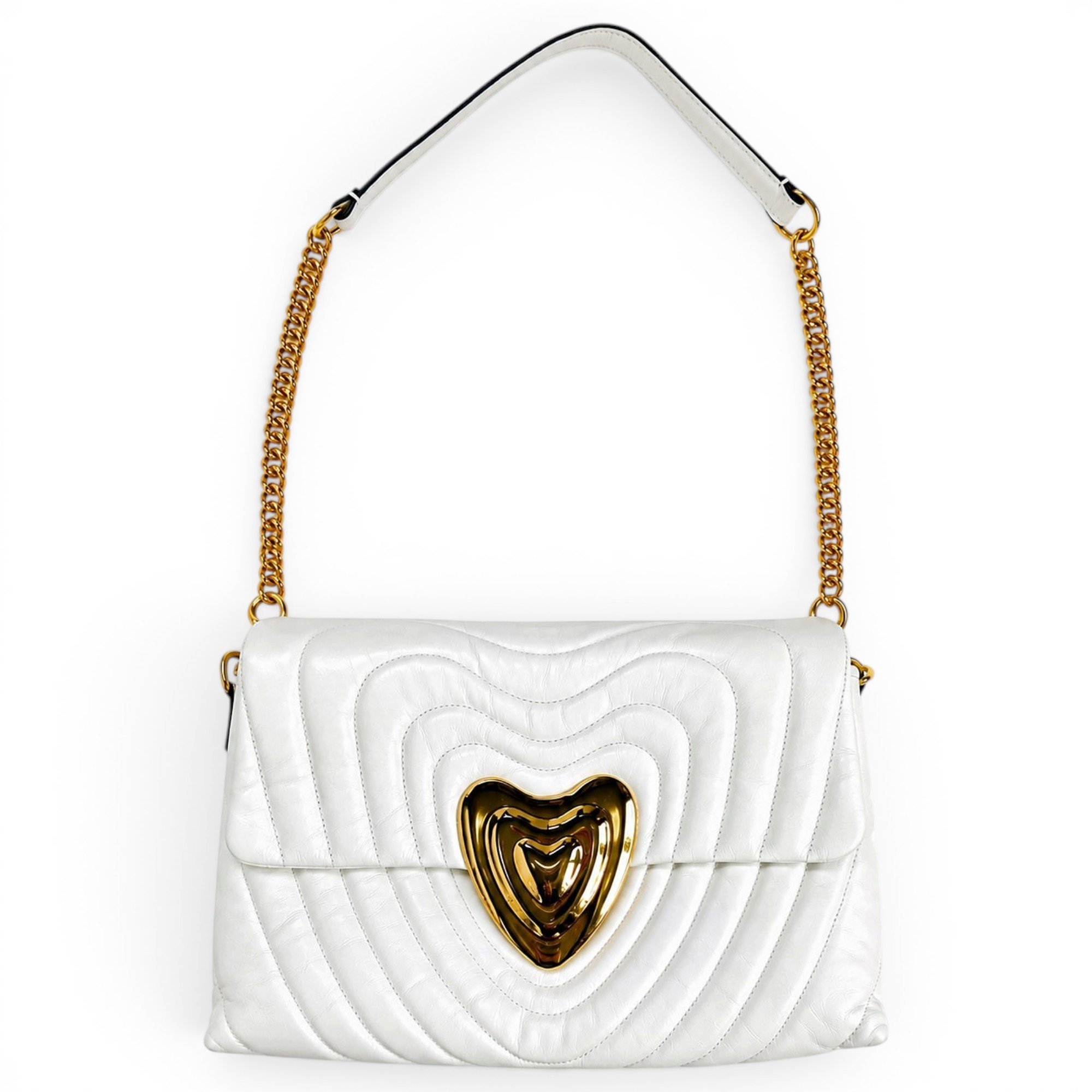 Heart bag leather handbag