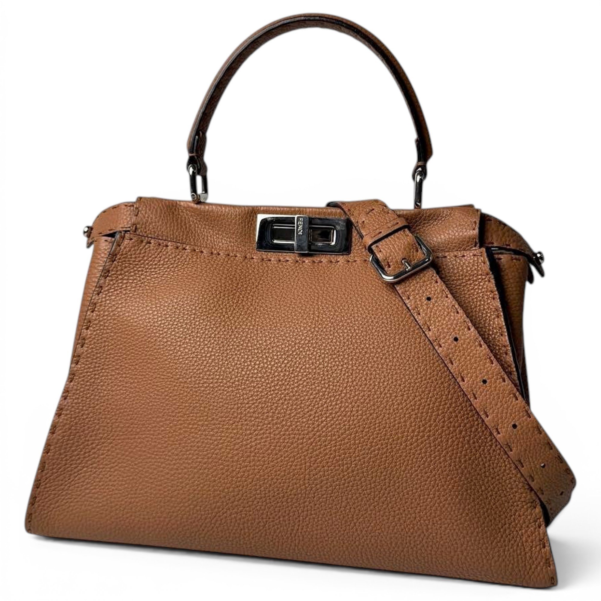 Peekaboo leather handbag