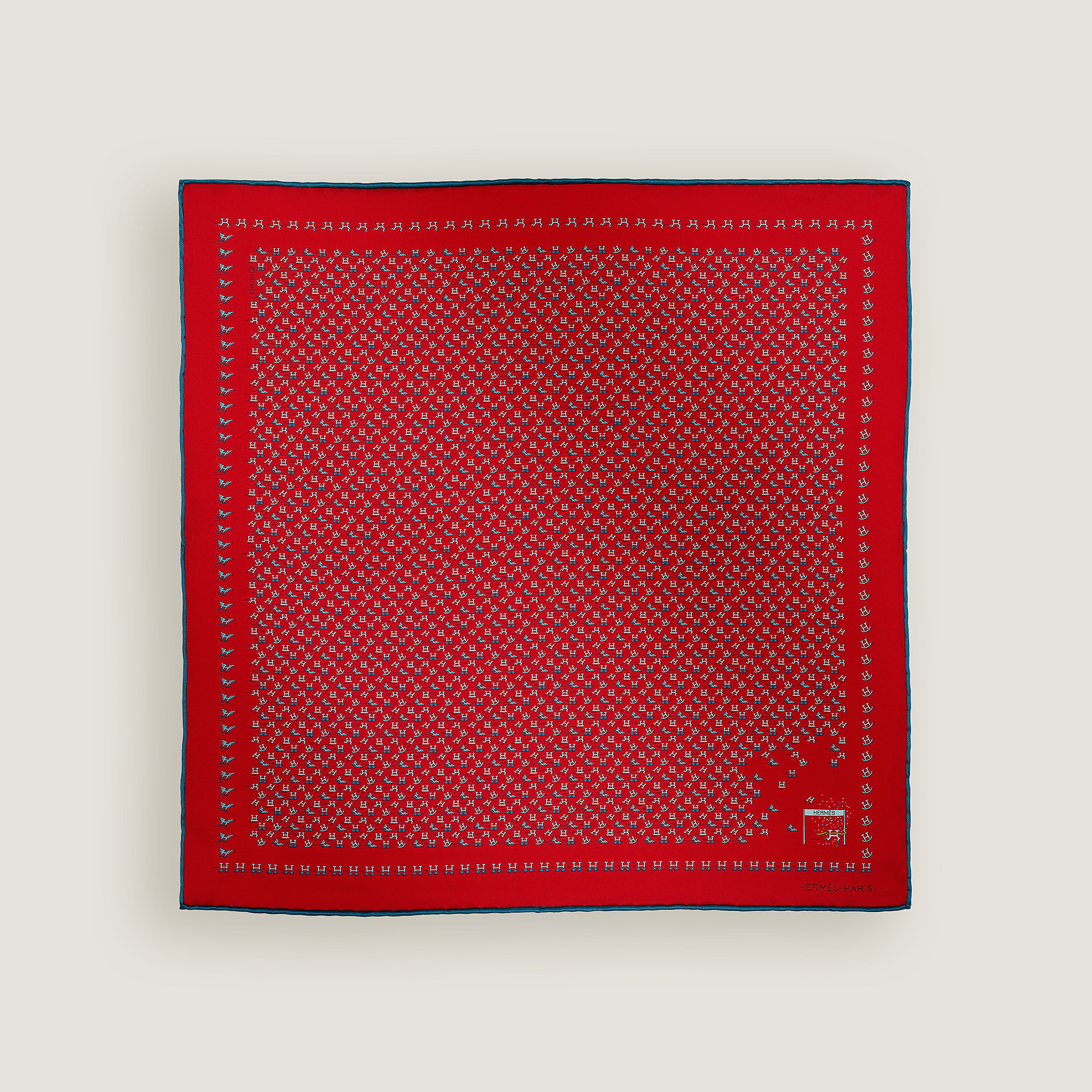 H en Mouvement pocket square 45