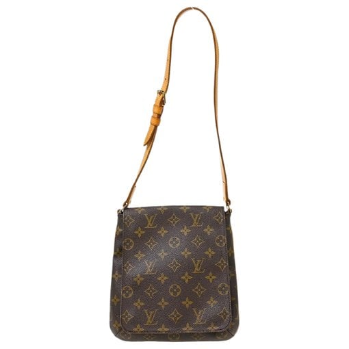 Musette cloth handbag