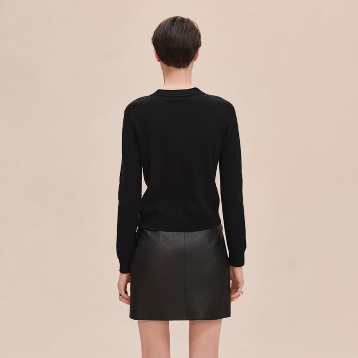Noir Cashmere "H Lift" Long-sleeve Sweater