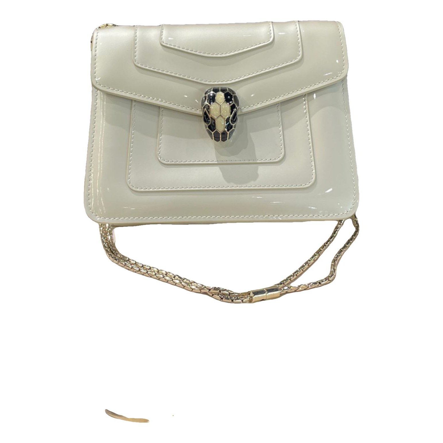 Serpenti patent leather handbag