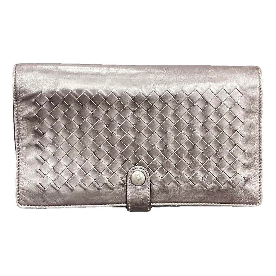 Leather clutch bag