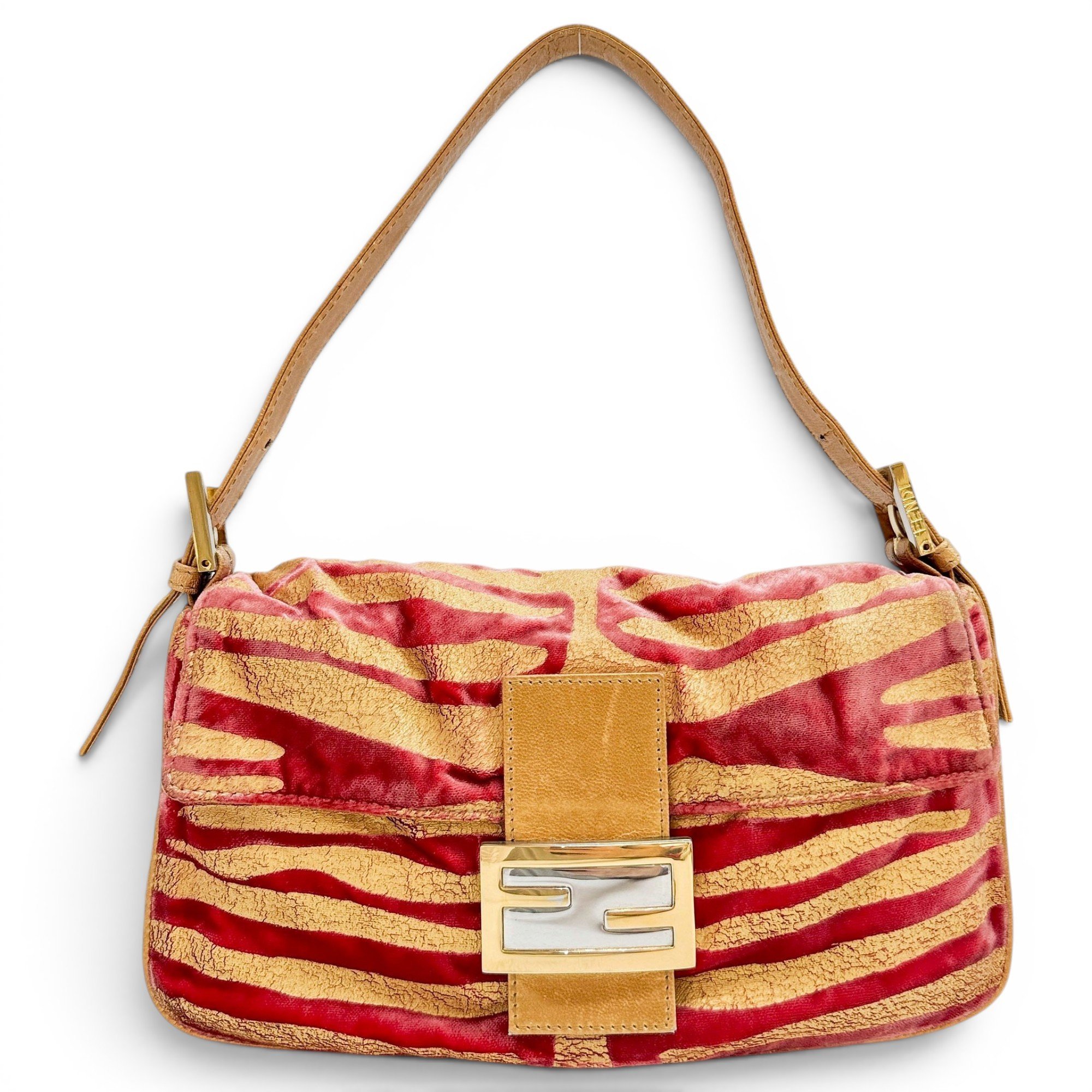 Baguette velvet handbag