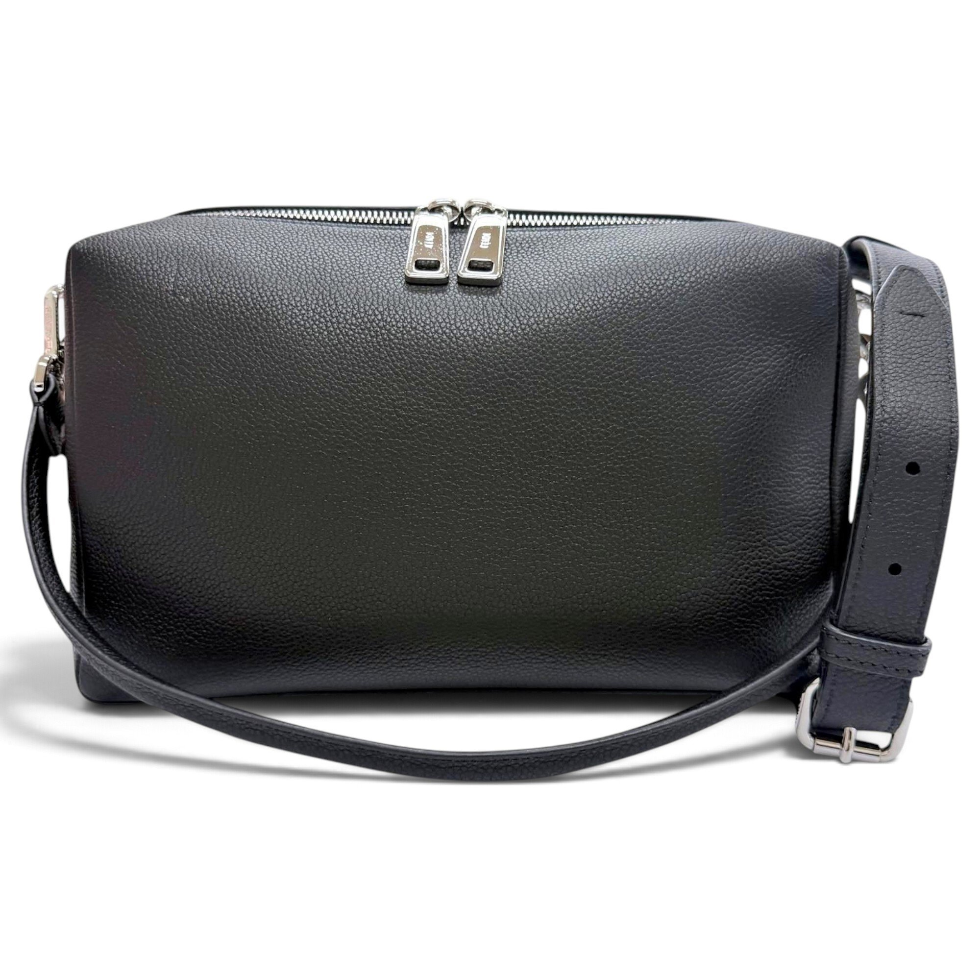 Pocket leather handbag