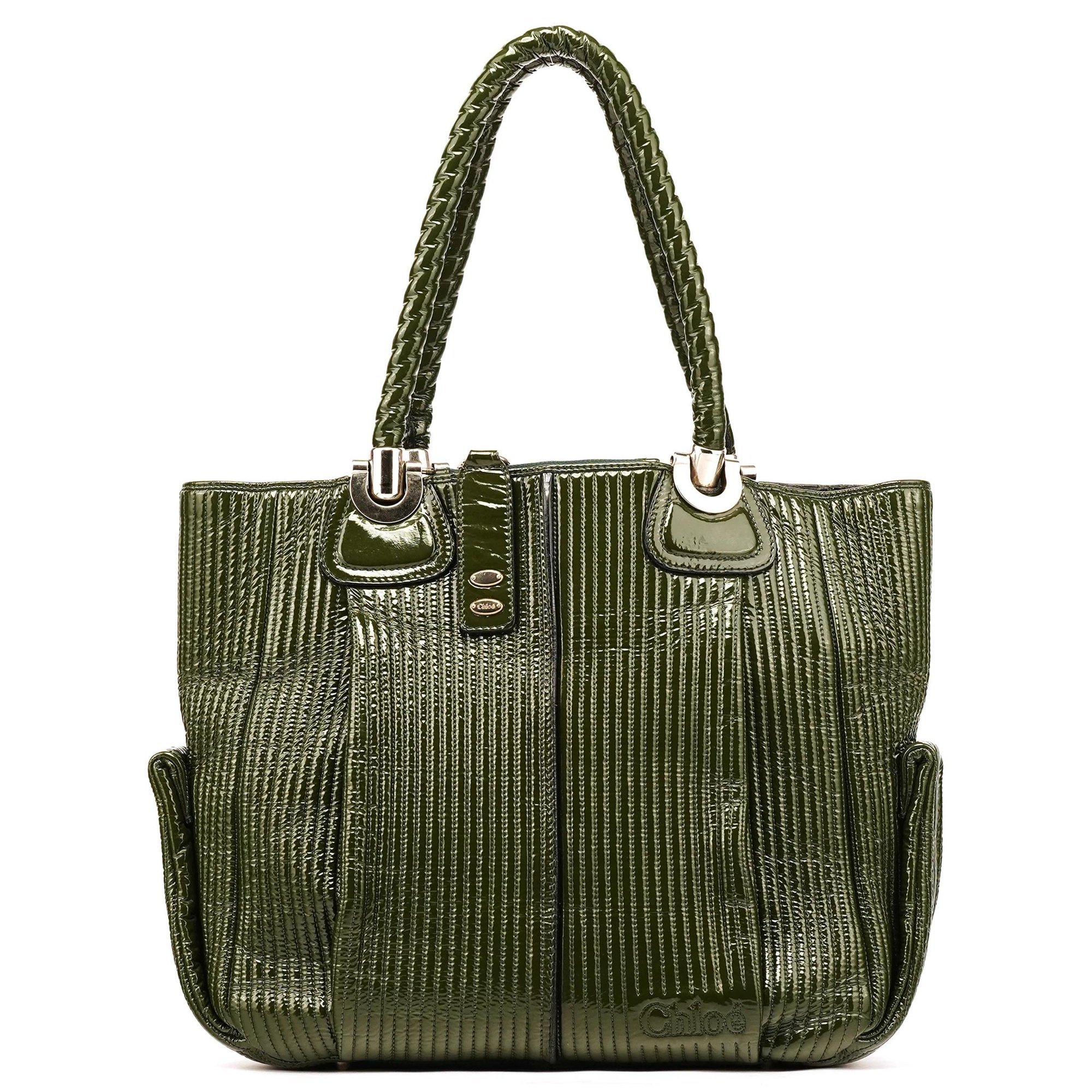 Paddington patent leather tote