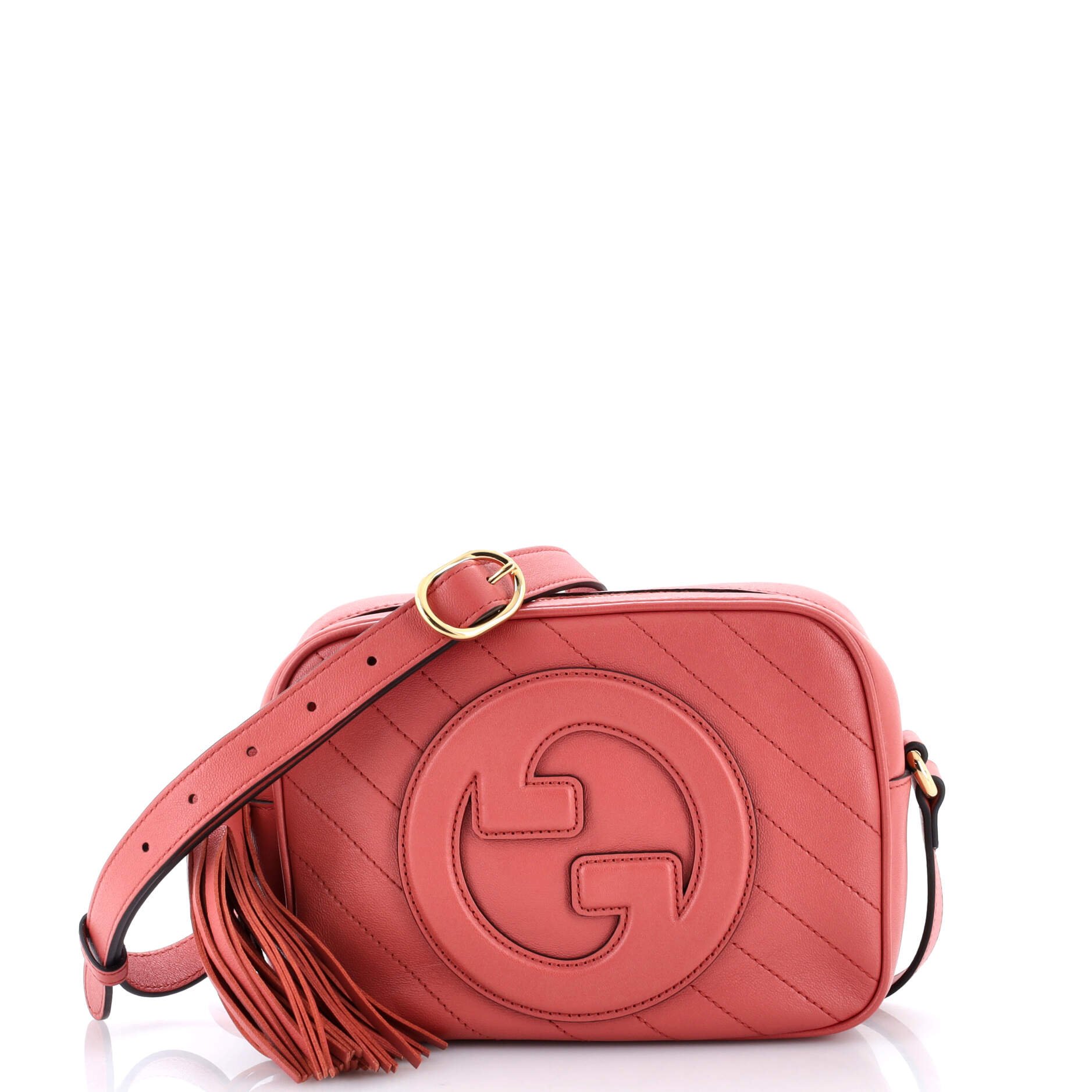 Gucci Blondie NM Camera Shoulder Bag Diagonal Quilted Leather Small