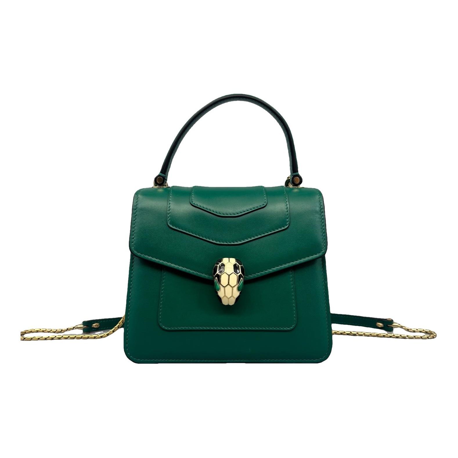 Serpenti leather handbag