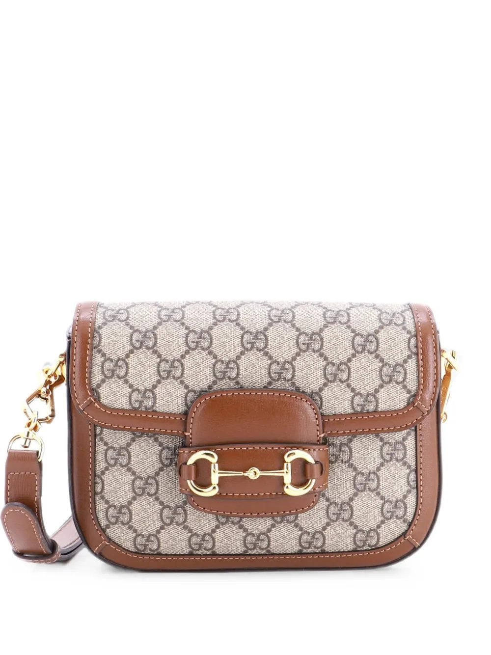 Horsebit 1955 Shoulder Bag GG Coated Canvas with Leather Mini crossbody bag