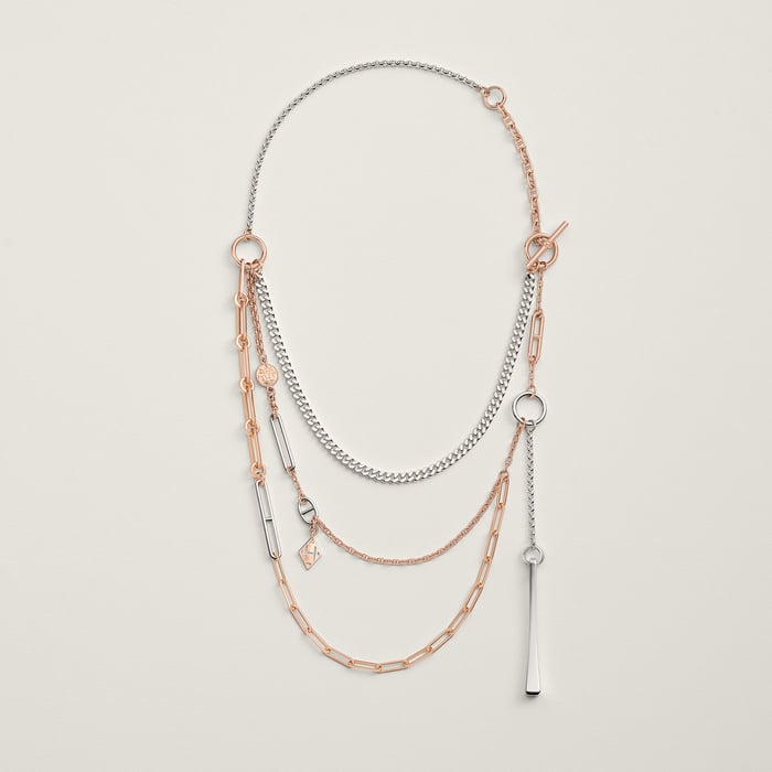 Sans Coloris Mix and H Necklace, Large Model