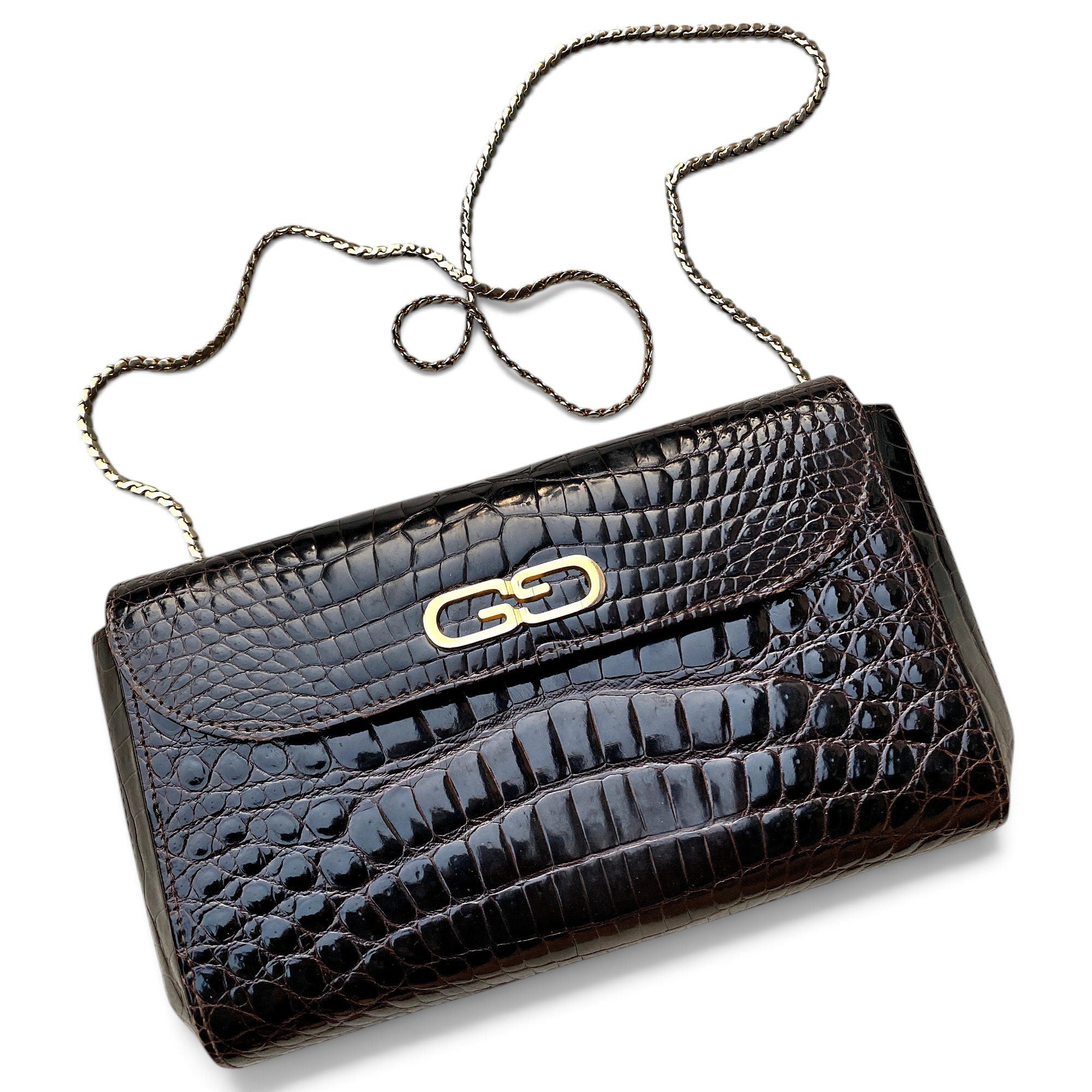 Leather clutch bag