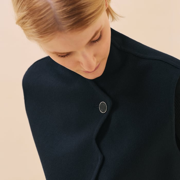 Bleu Noir Cashmere Short Vest
