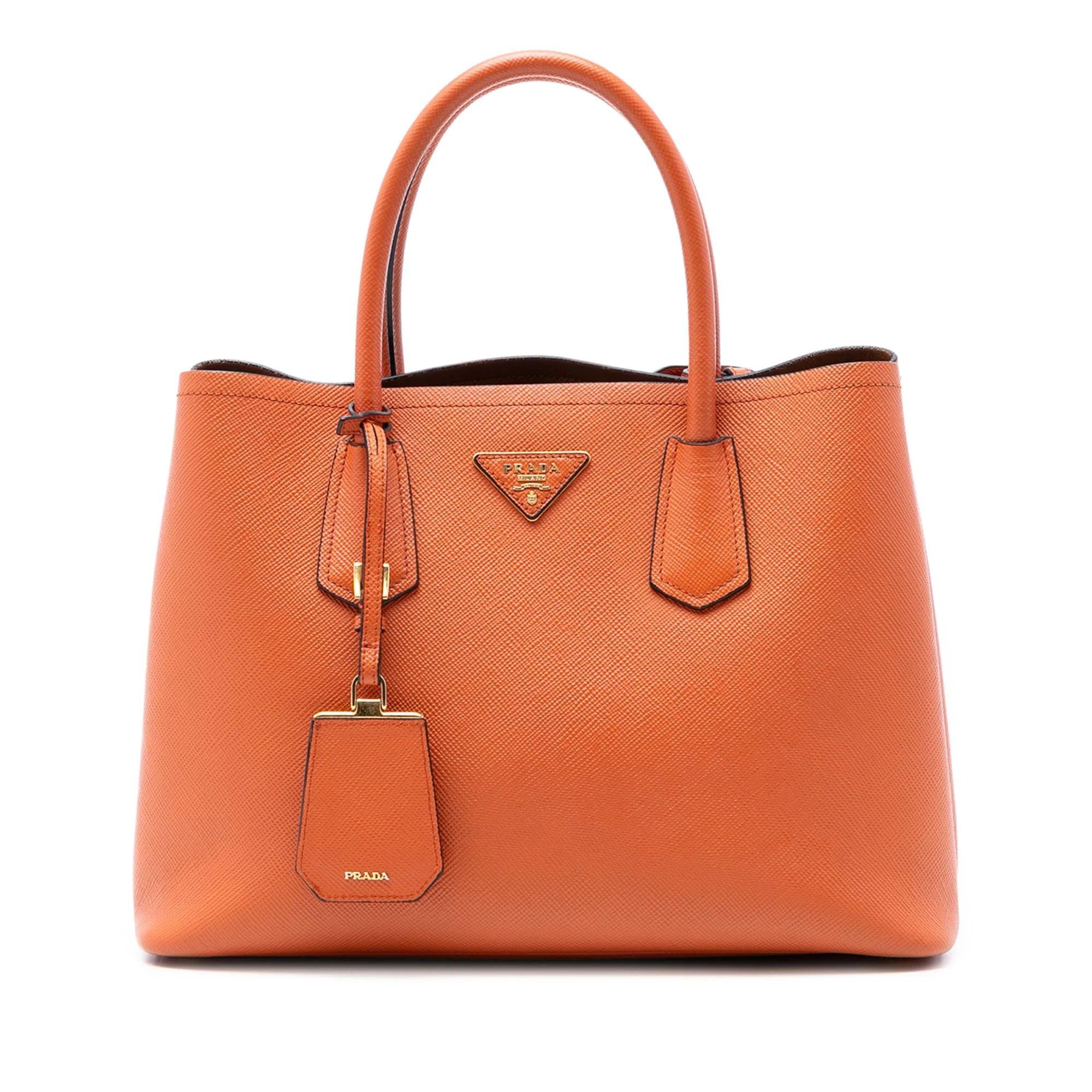 Double leather satchel