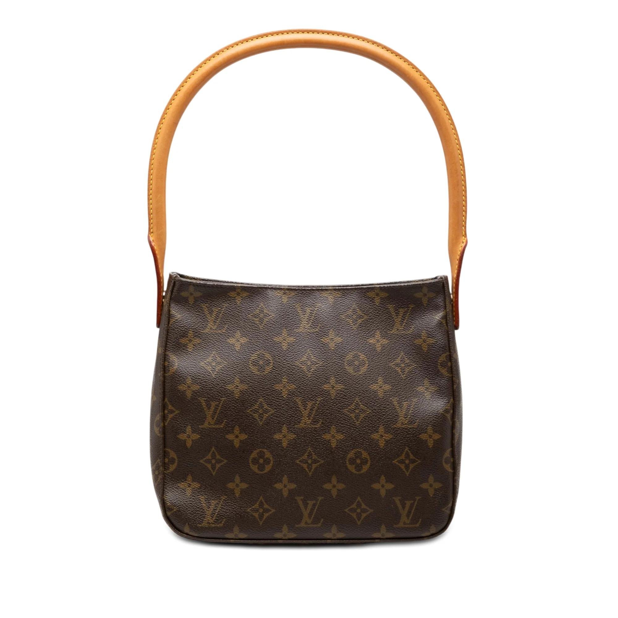 Looping leather handbag