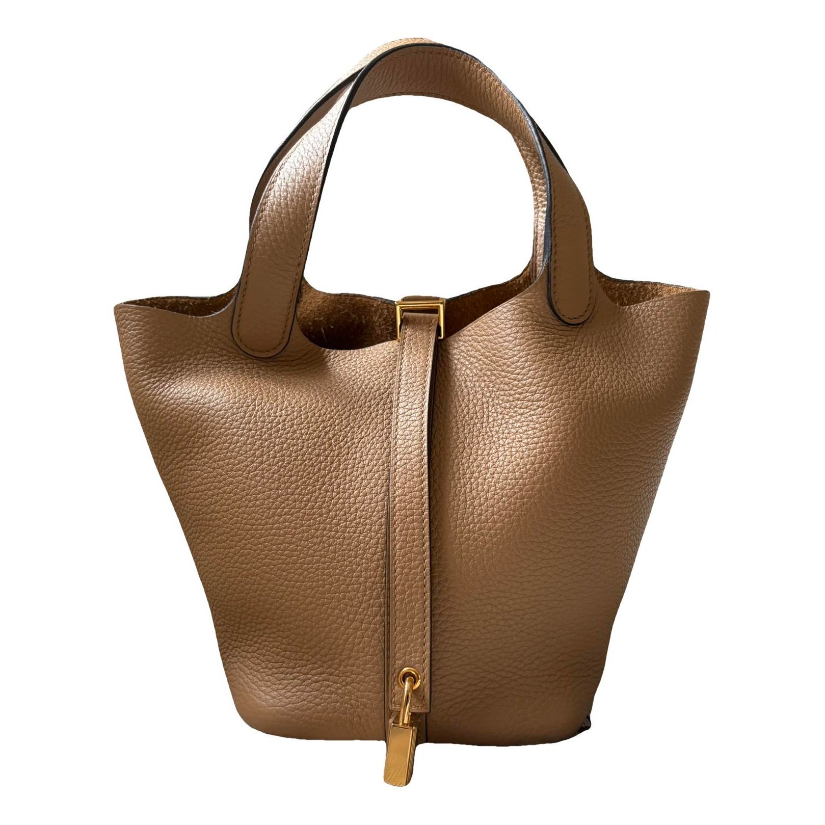 Picotin leather tote
