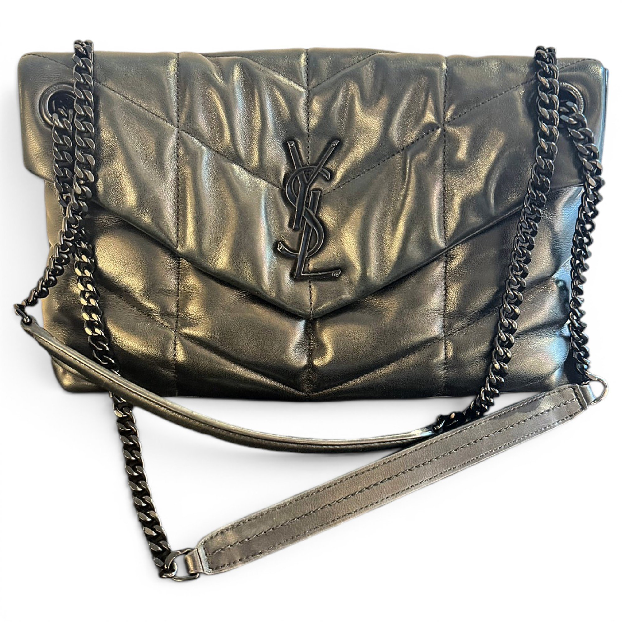 Loulou Puffer leather crossbody bag