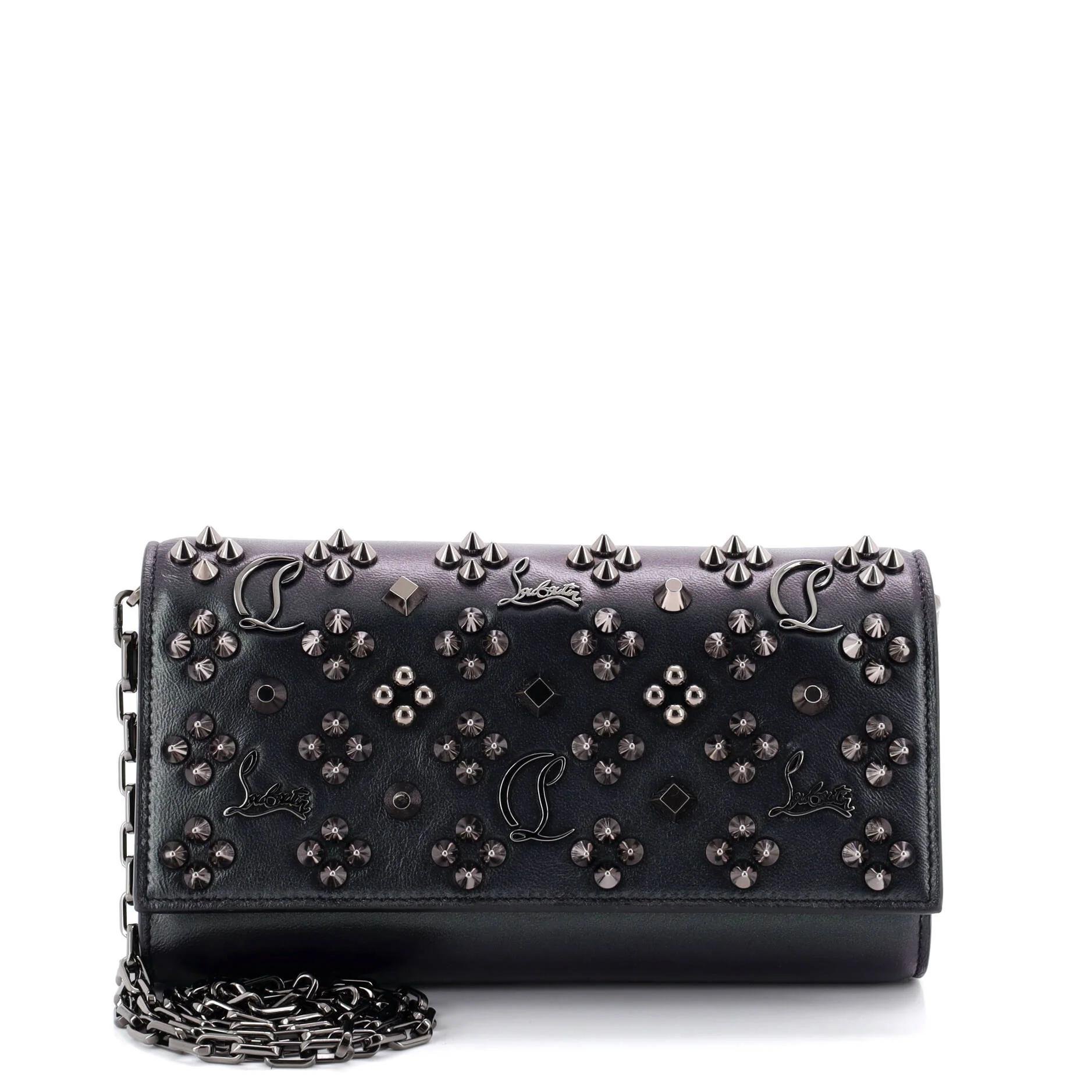 Leather clutch bag
