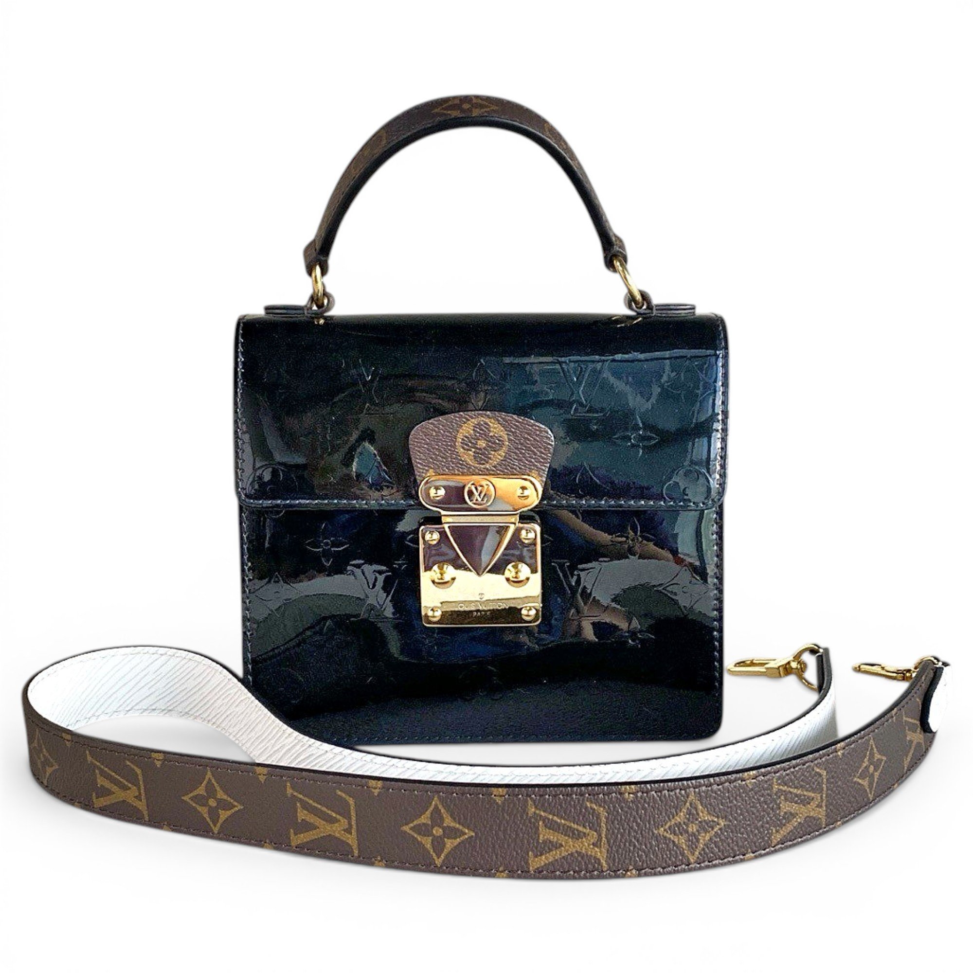 Spring street patent leather handbag