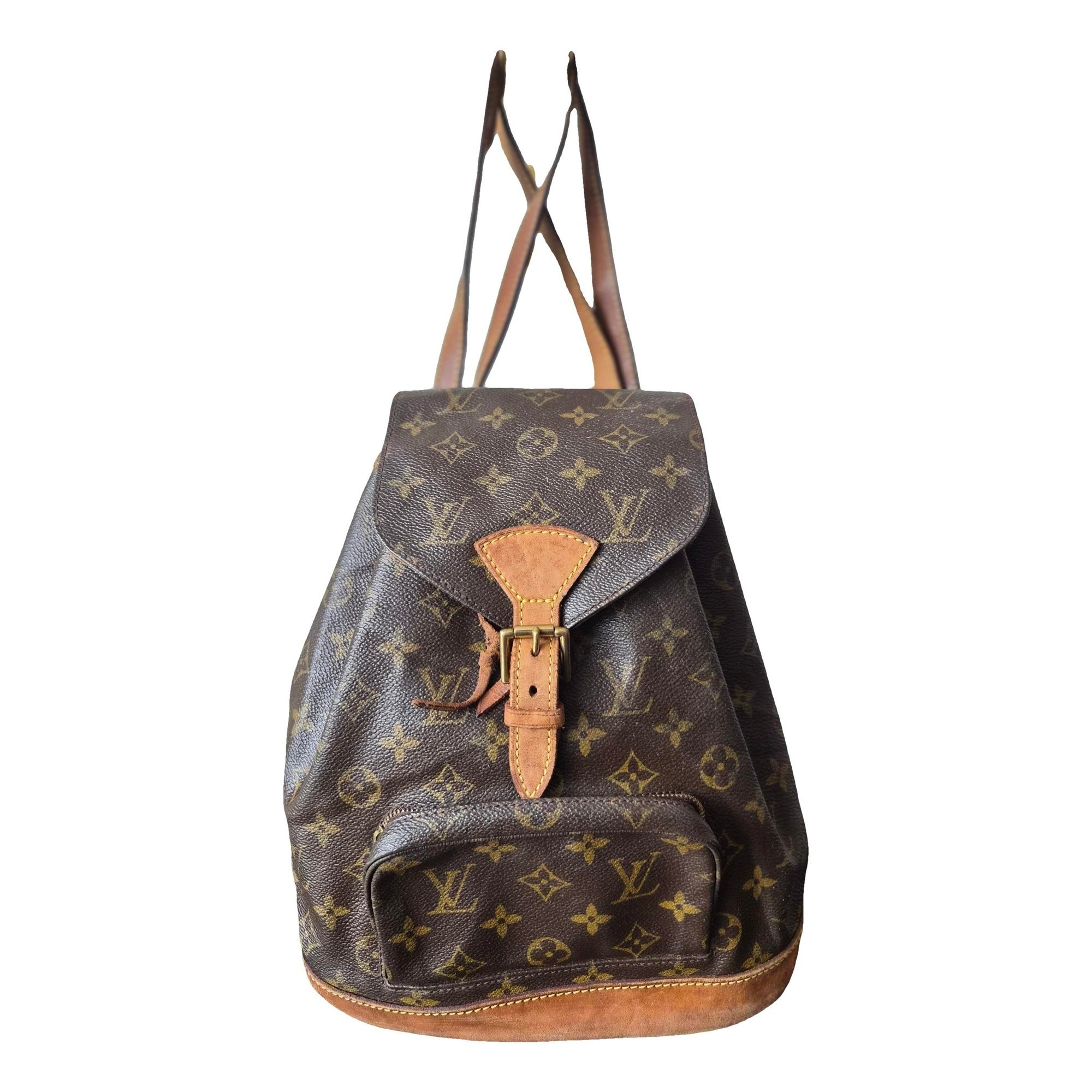 Montsouris Vintage leather backpack