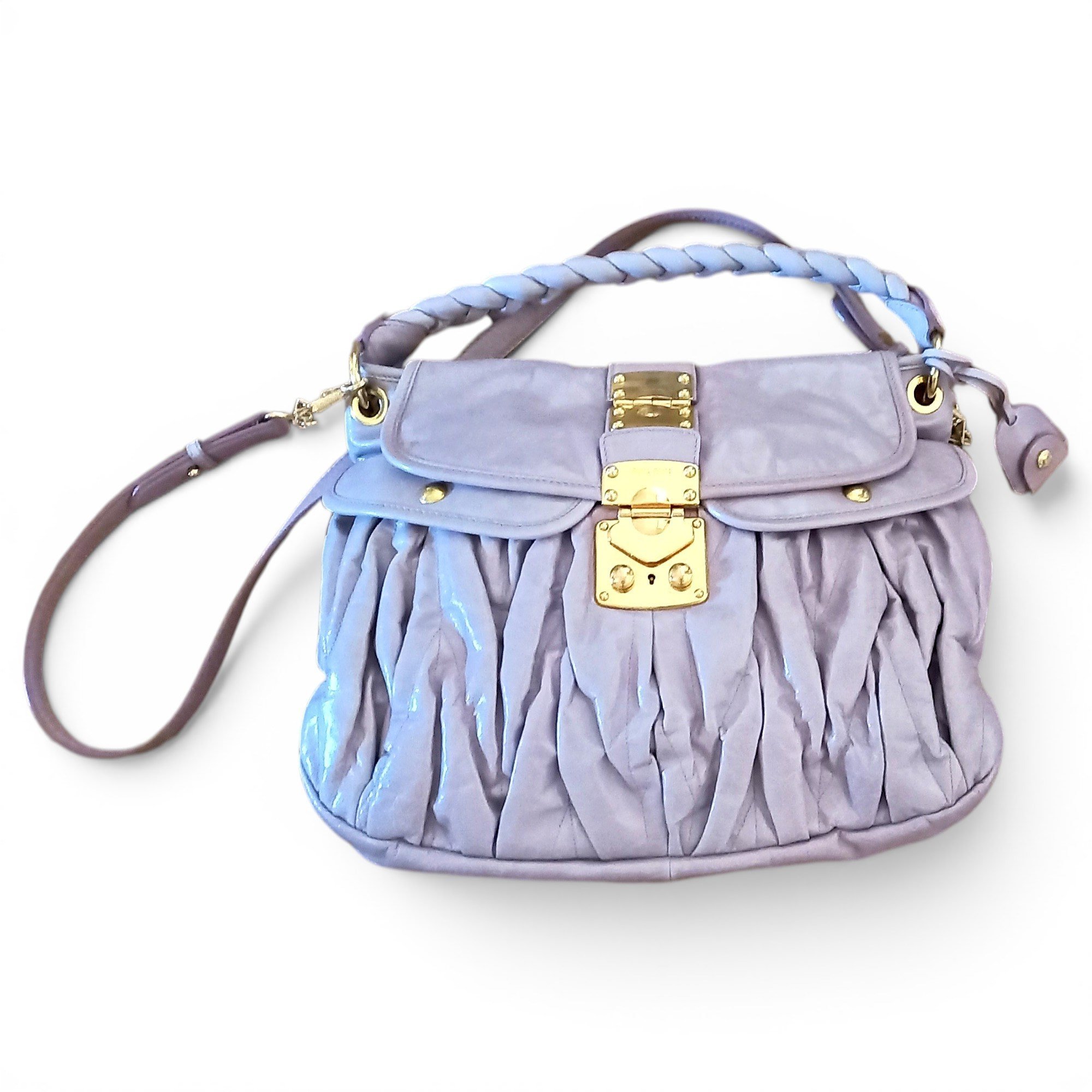 Coffer leather handbag
