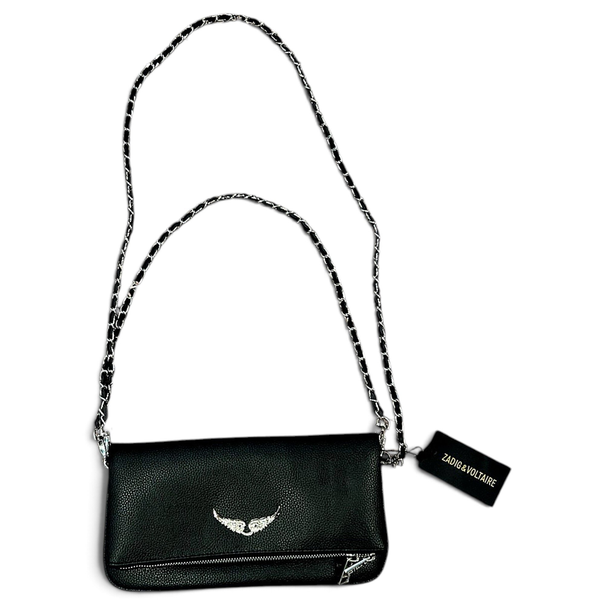 Zadig & Voltaire Rock leather clutch bag