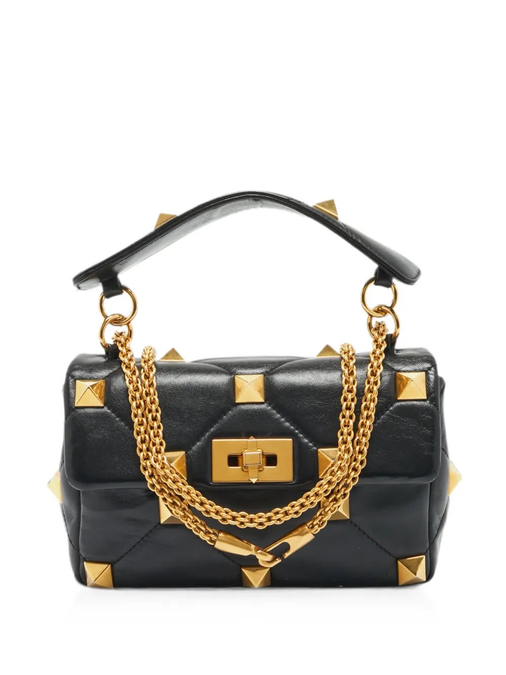 Roman stud-embellished shoulder bag