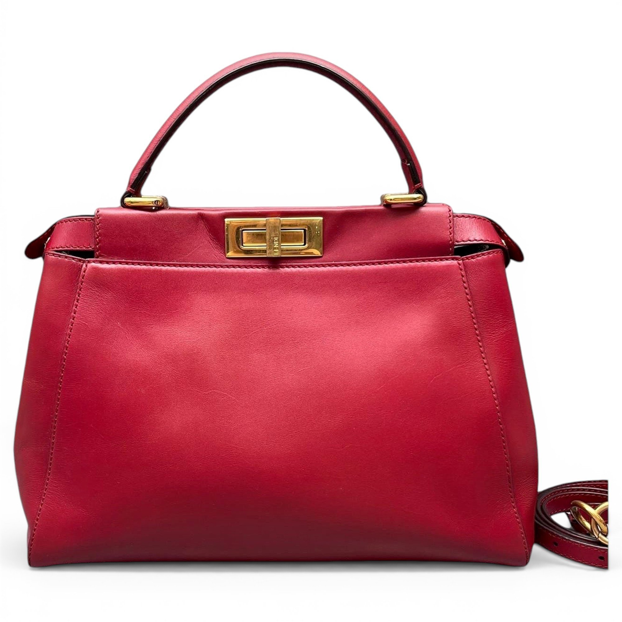 Peekaboo leather handbag