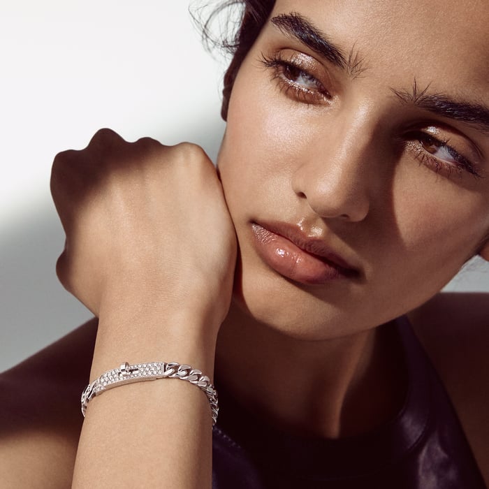 Sans Coloris Kelly Gourmette Bracelet, Very Small Model