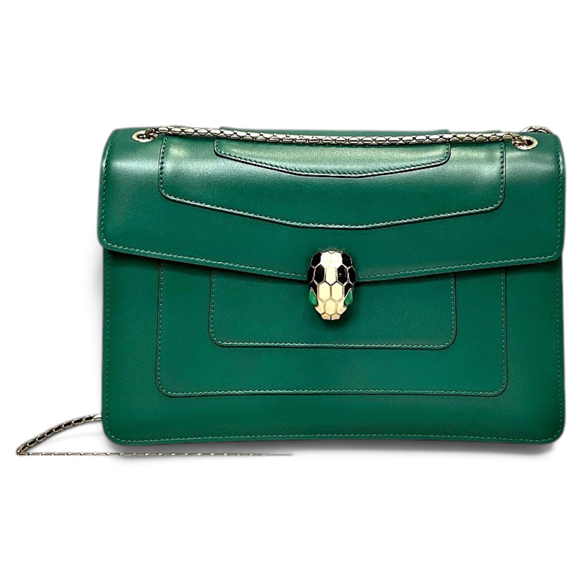 Serpenti leather handbag