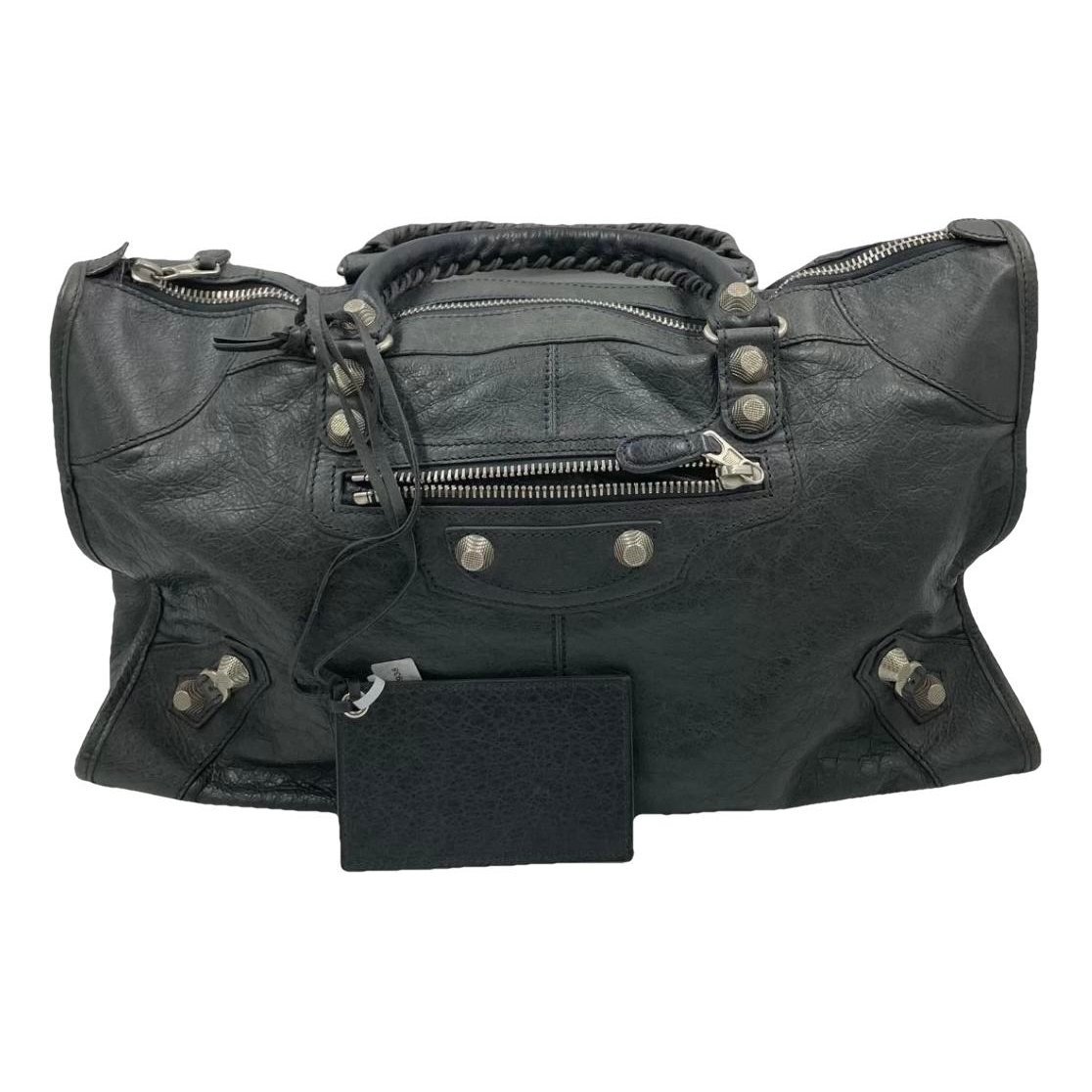 Work leather handbag